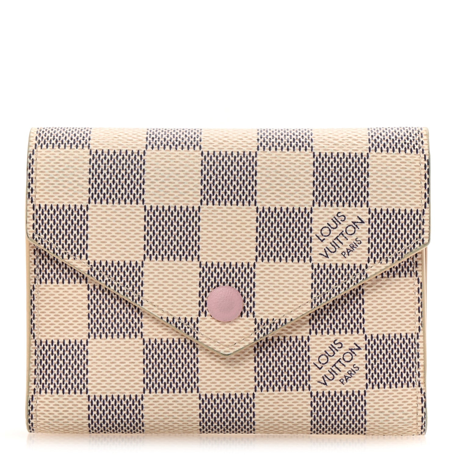 Damier Azur Victorine Wallet Rose Ballerine