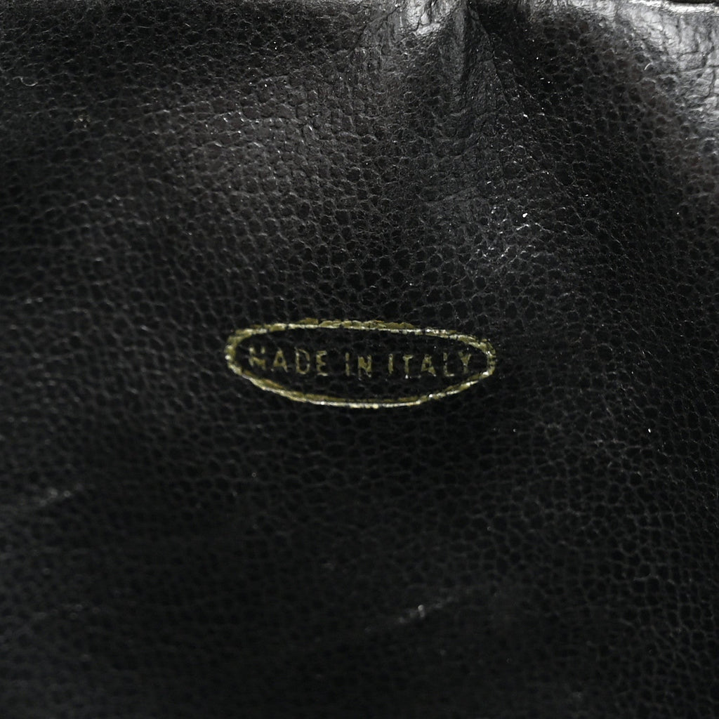 Lambskin Surpique Chevron Small Tote Black