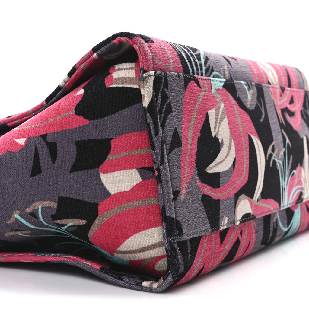 Velvet Calfskin Medium Deauville Tote Pink Multicolor