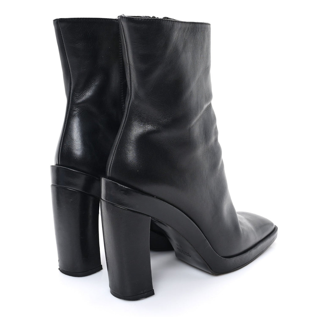 Calfskin Ankle Booties 8 Black
