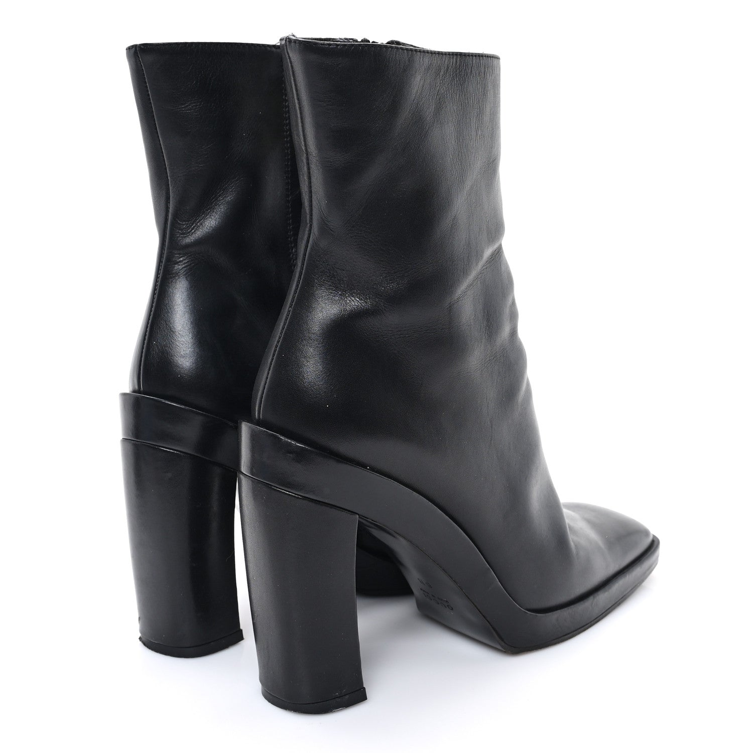 Calfskin Ankle Booties 8 Black