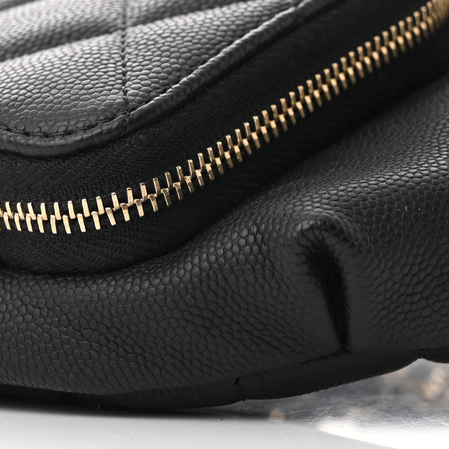 Caviar Quilted Business Affinity Waist Belt Bag Black