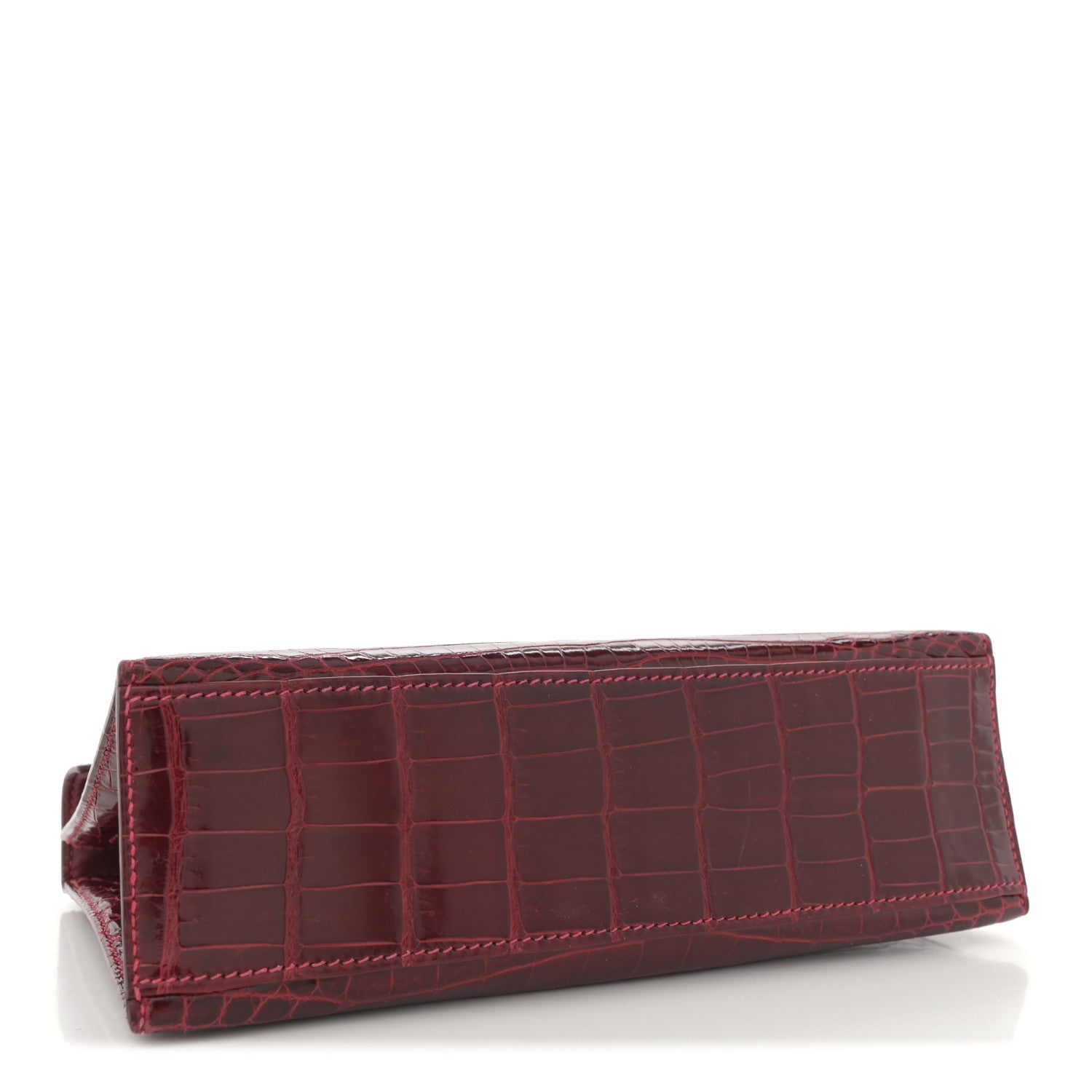 Shiny Niloticus Crocodile Kelly Pochette Rouge H