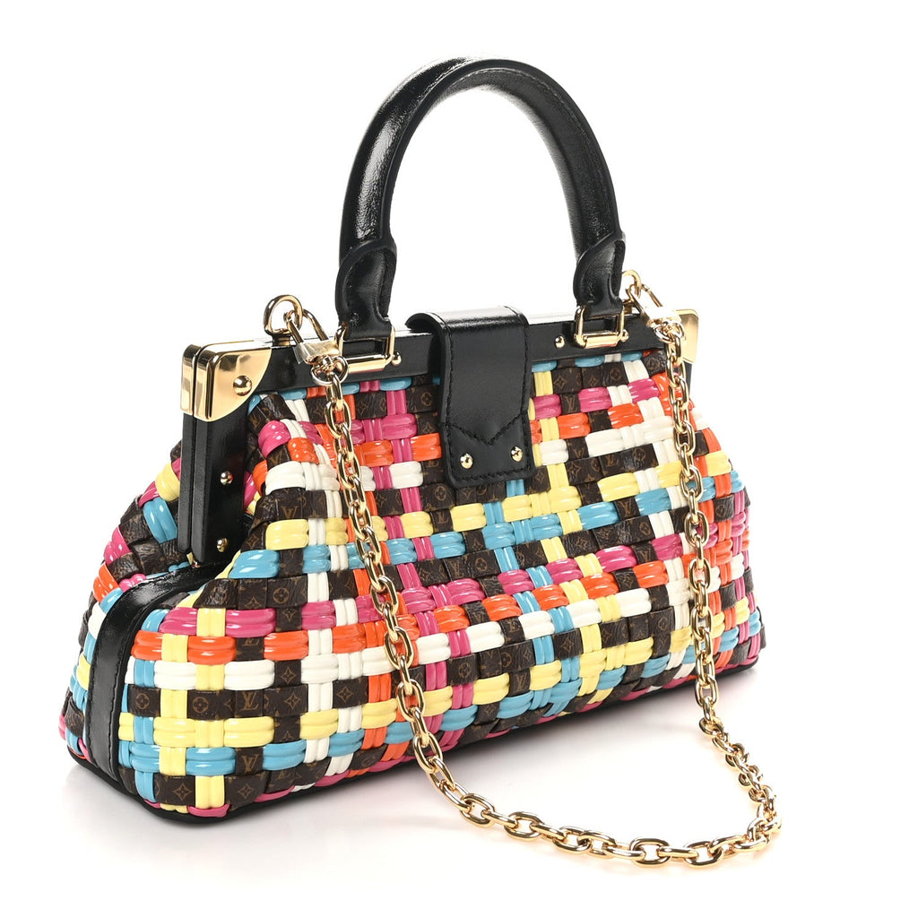 Calfskin Monogram Guinguette LV Cafe Clutch  Multicolor