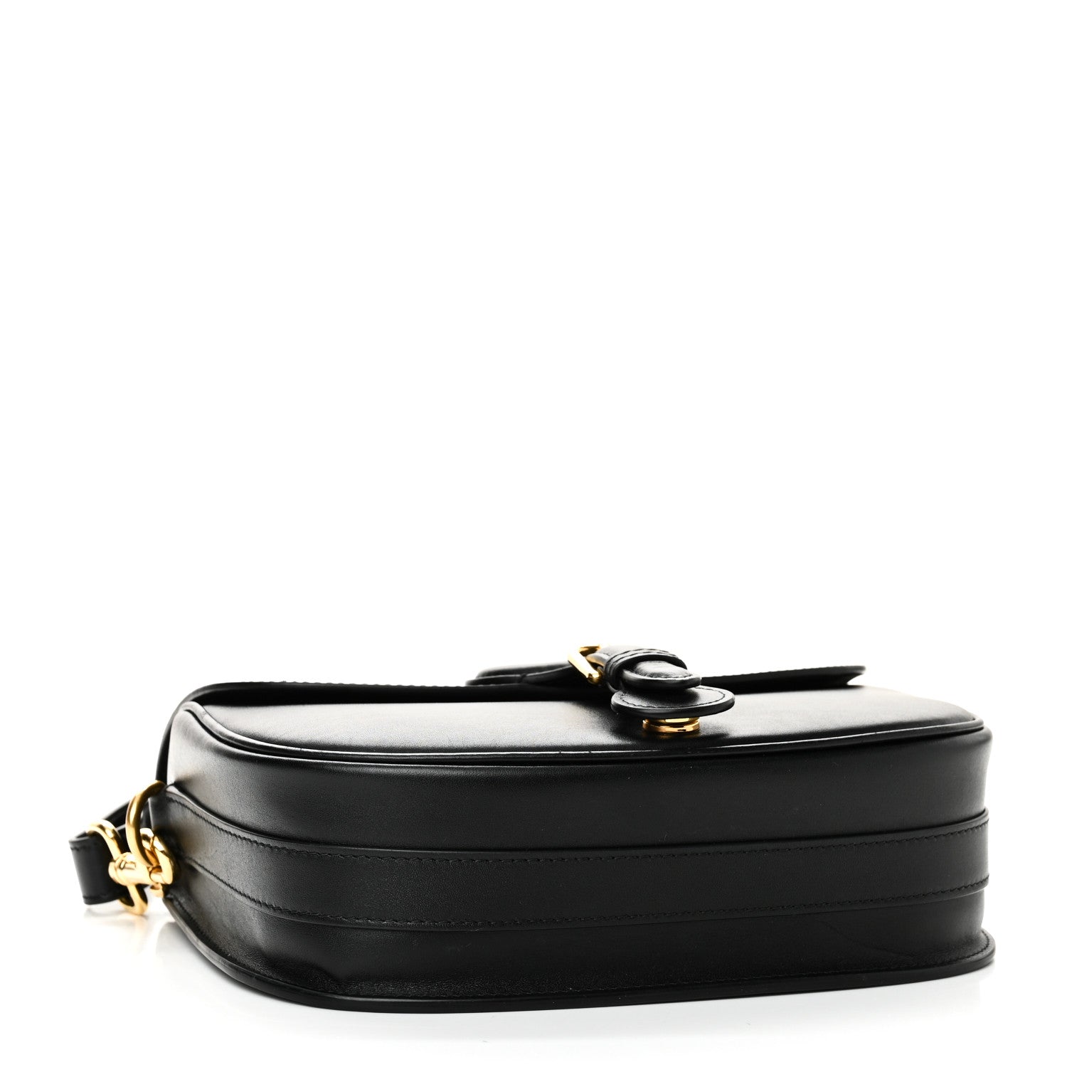 Box Calfskin Medium Bobby Flap Black
