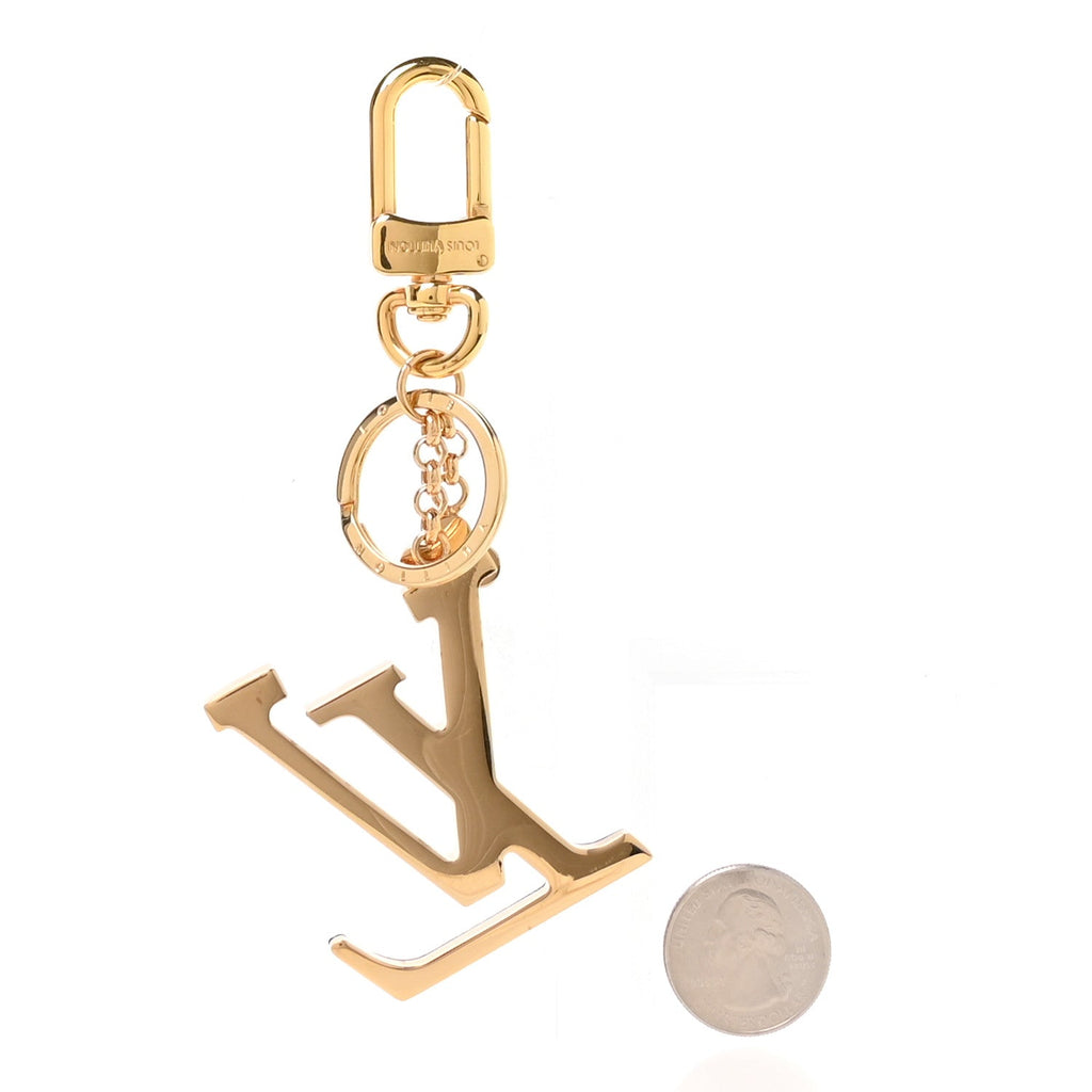 Metal Taurillon LV Capucines Bag Charm Key Holder Black