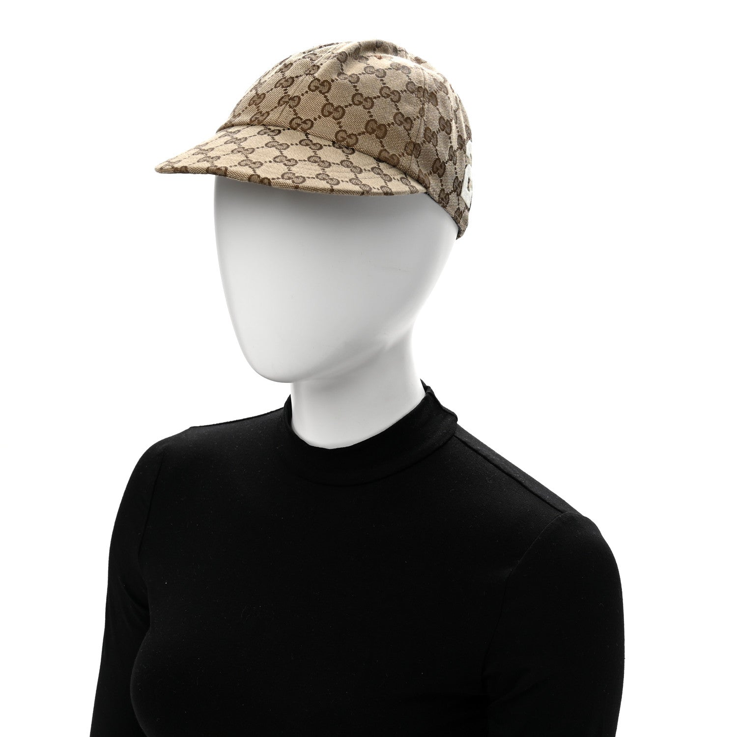 Monogram Patch Logo Soft Baseball Hat S Beige Cocoa