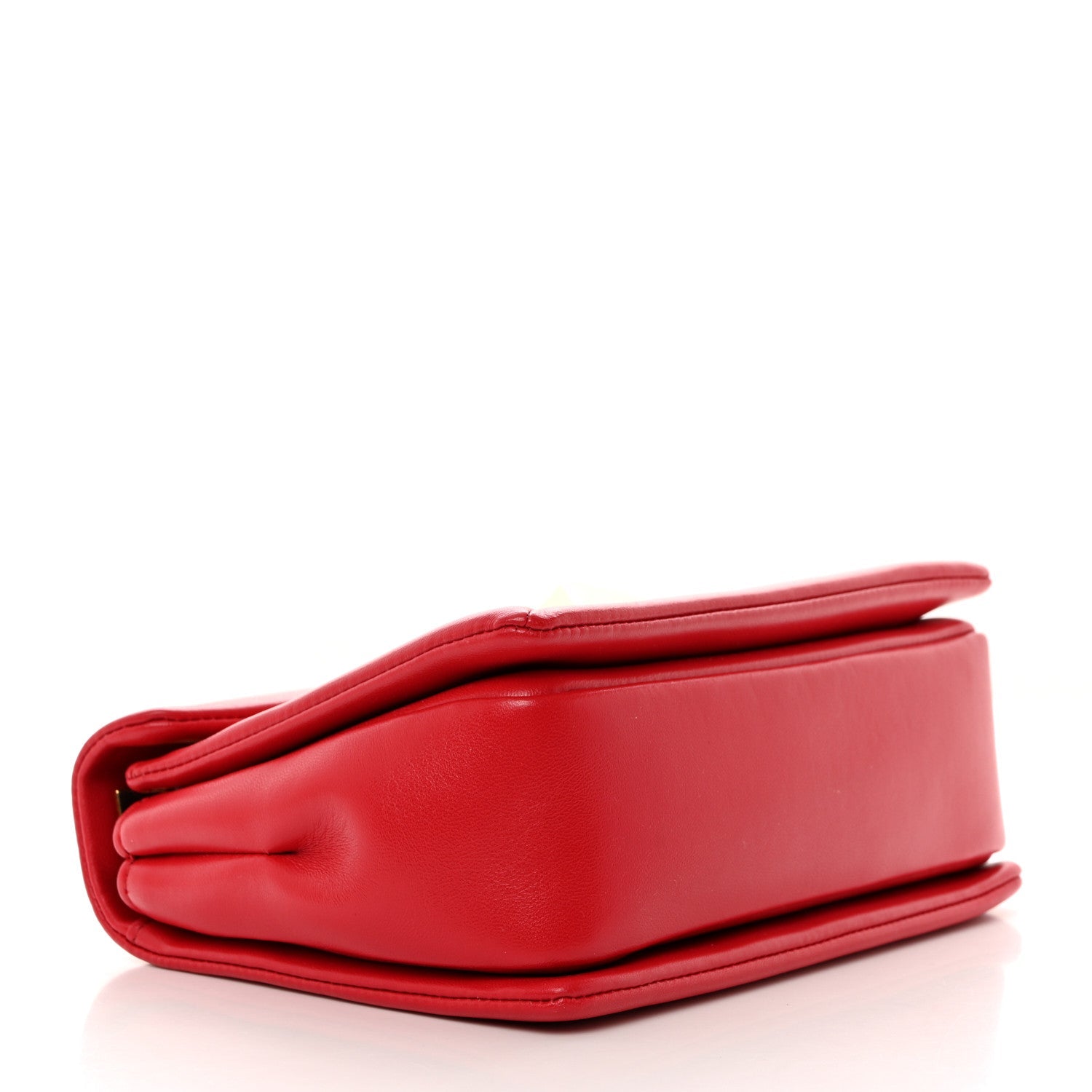 Nappa One Stud Chain Clutch Rouge Pur