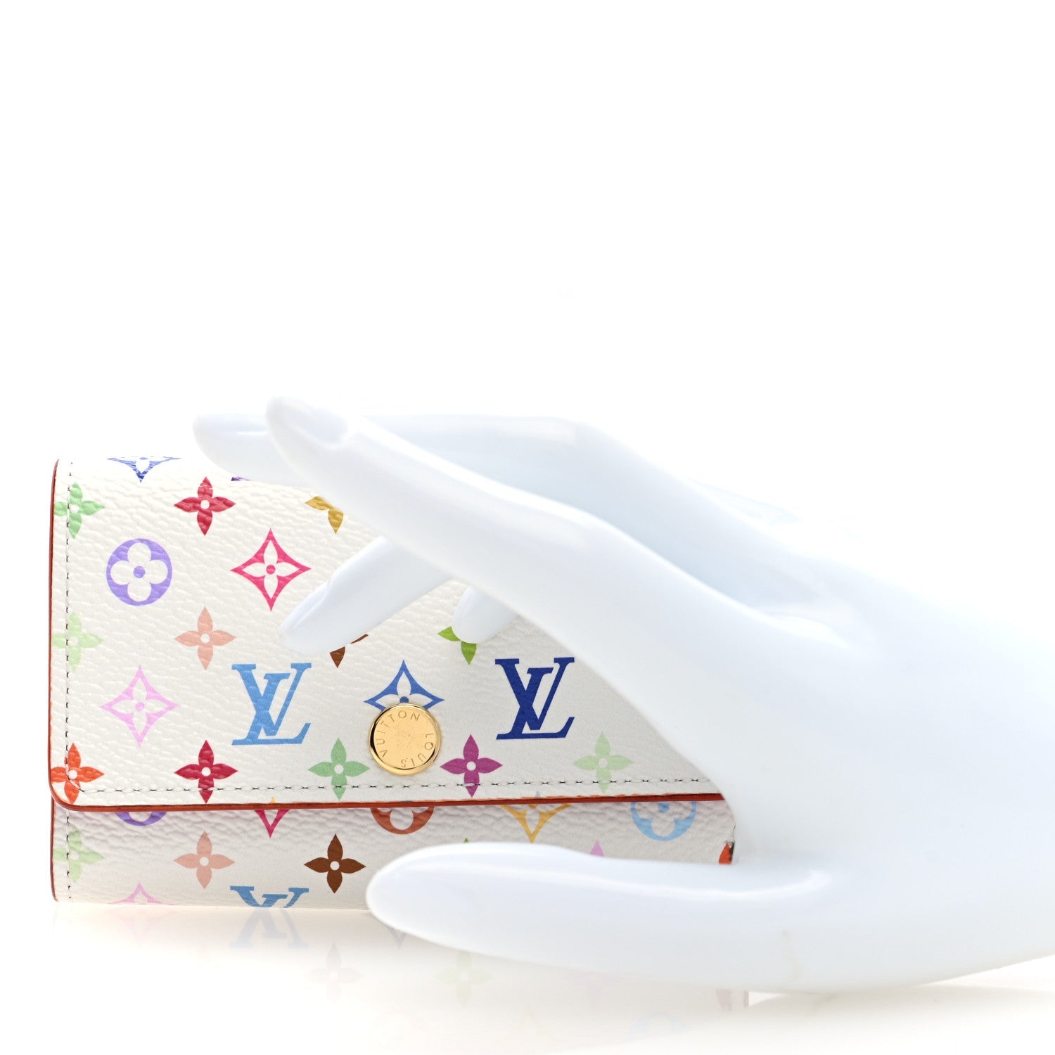 LV X TM Monogram Multicolor 6 Key Multicles Holder White