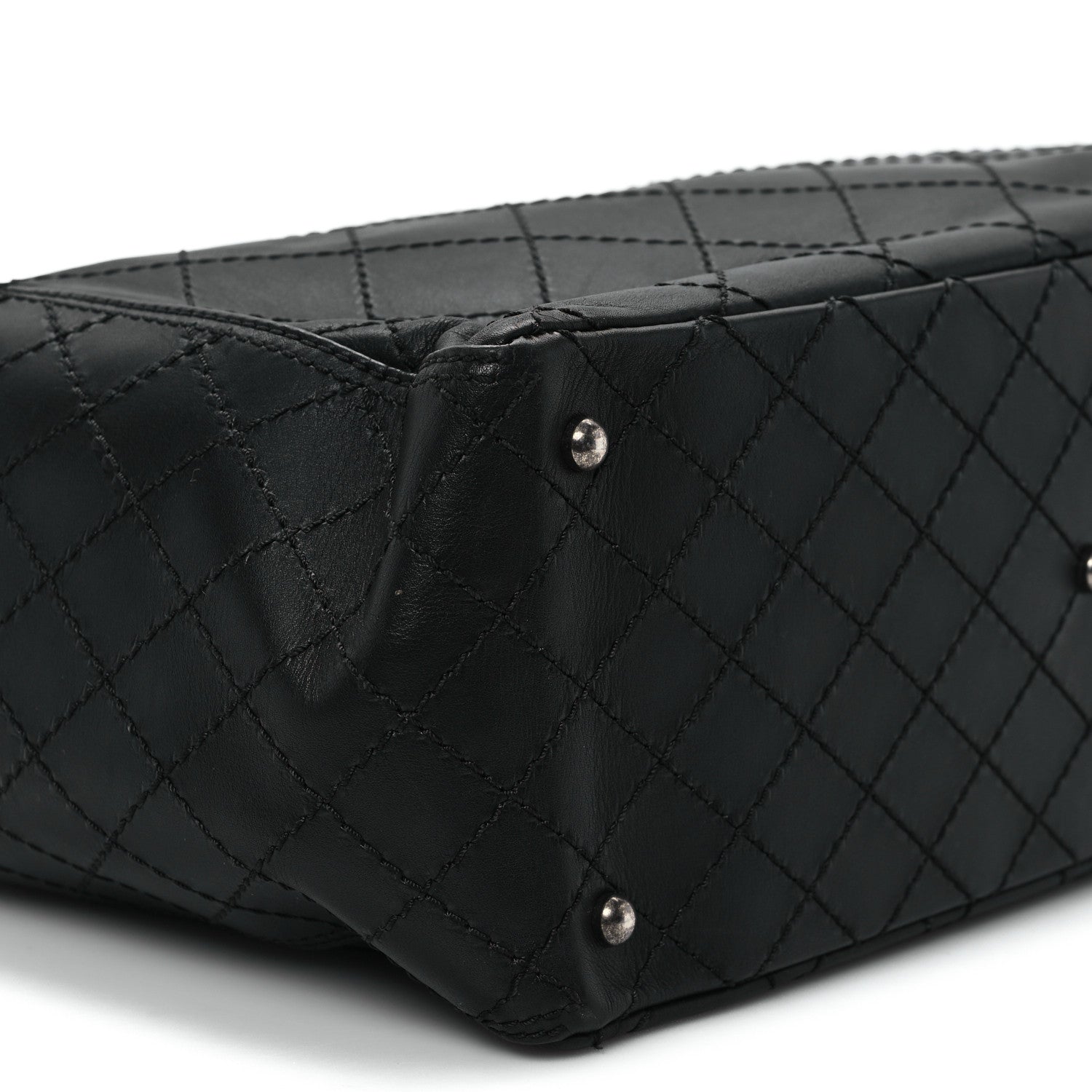 Calfskin CC Pocket Tote Black