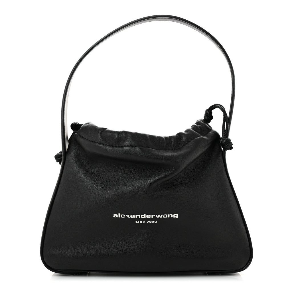 Lambskin Nylon Small Ryan Bag Black