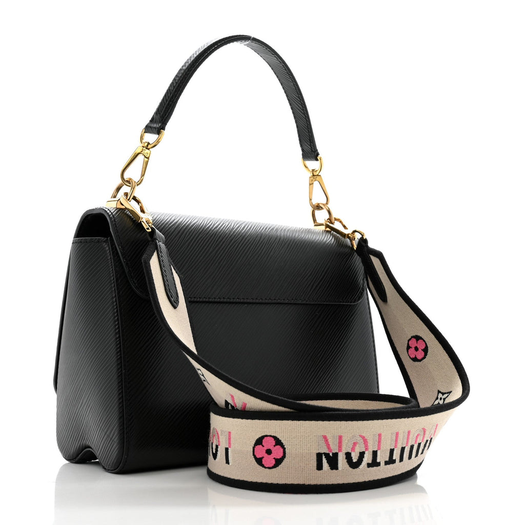 Epi Twist Top Handle Shoulder Bag MM Black