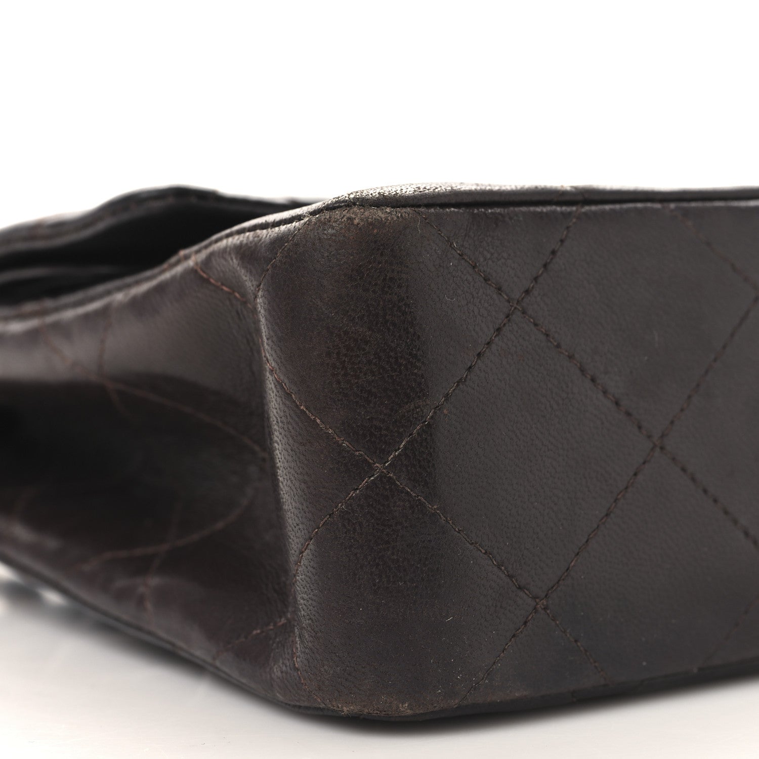 Lambskin Quilted Medium Double Flap Burgundy