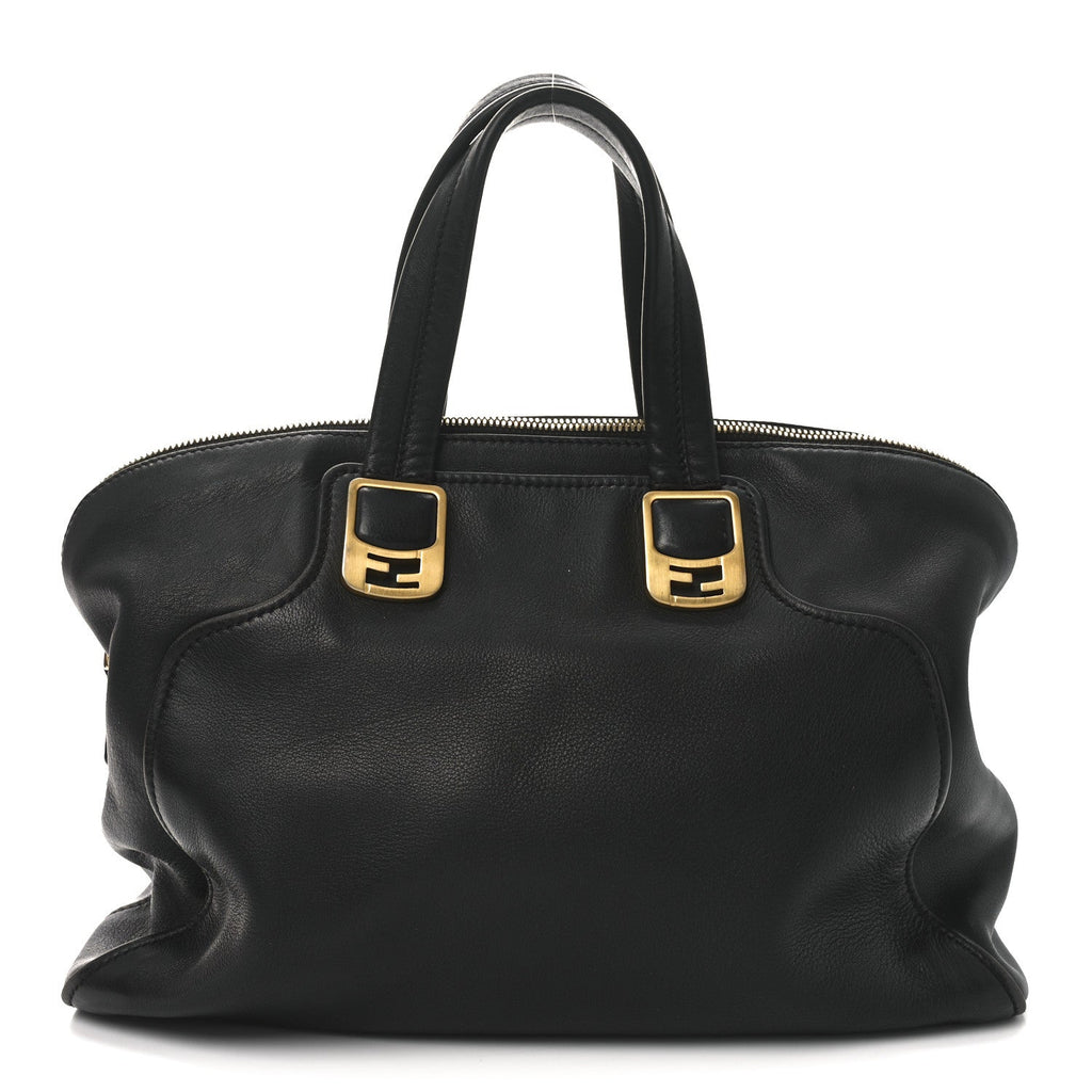 Vitello Dolce Marmol Large Chameleon Tote Black