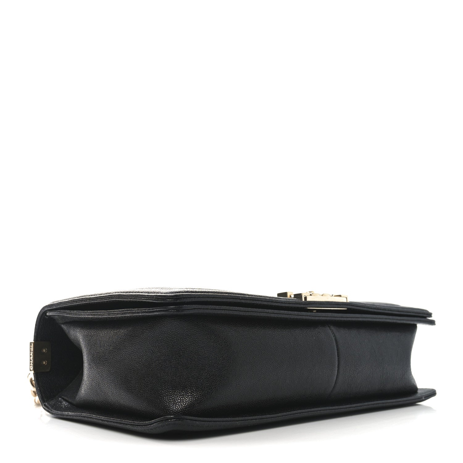 Caviar Chevron Quilted New Medium Boy Flap Black