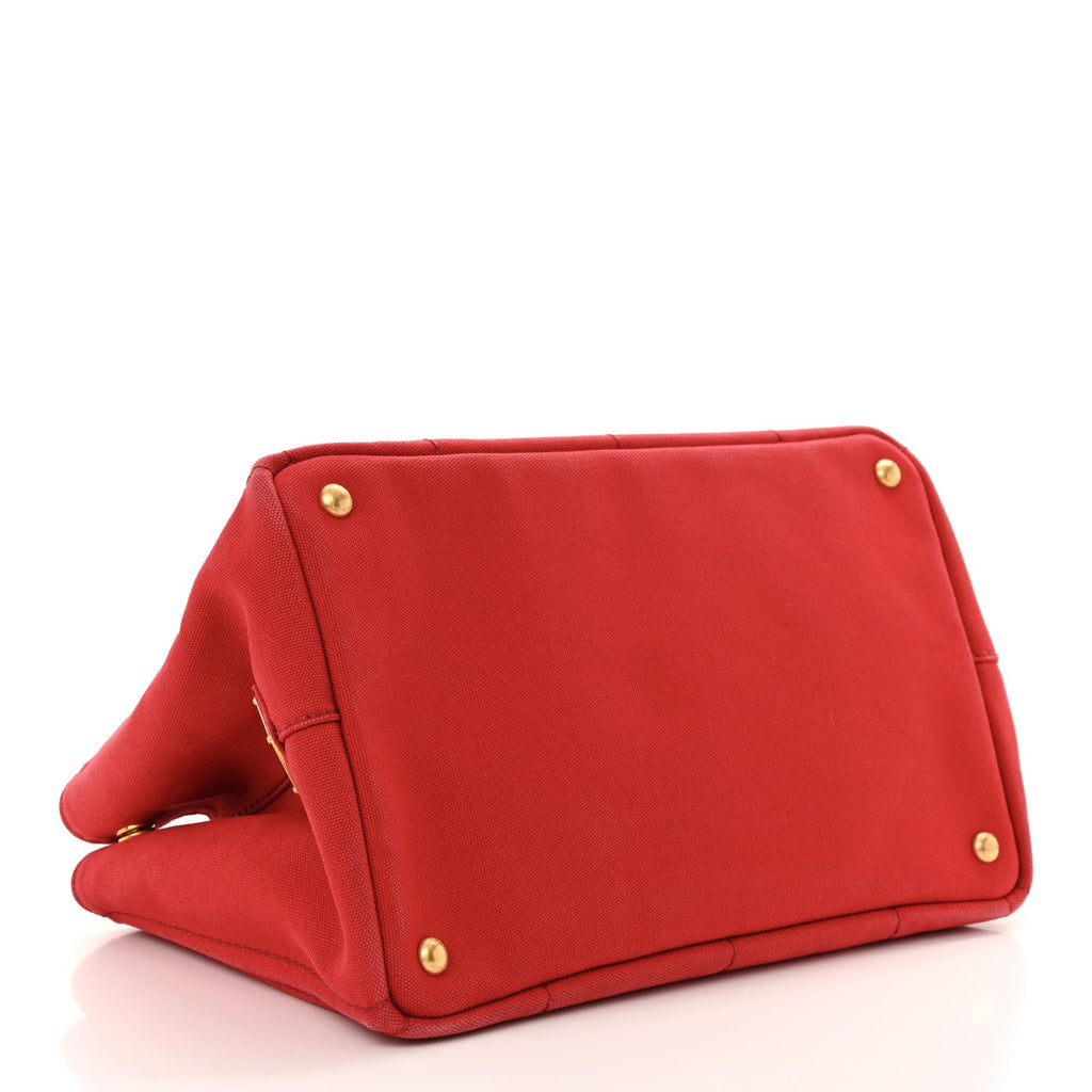 Canapa Small Logo Tote Rosso