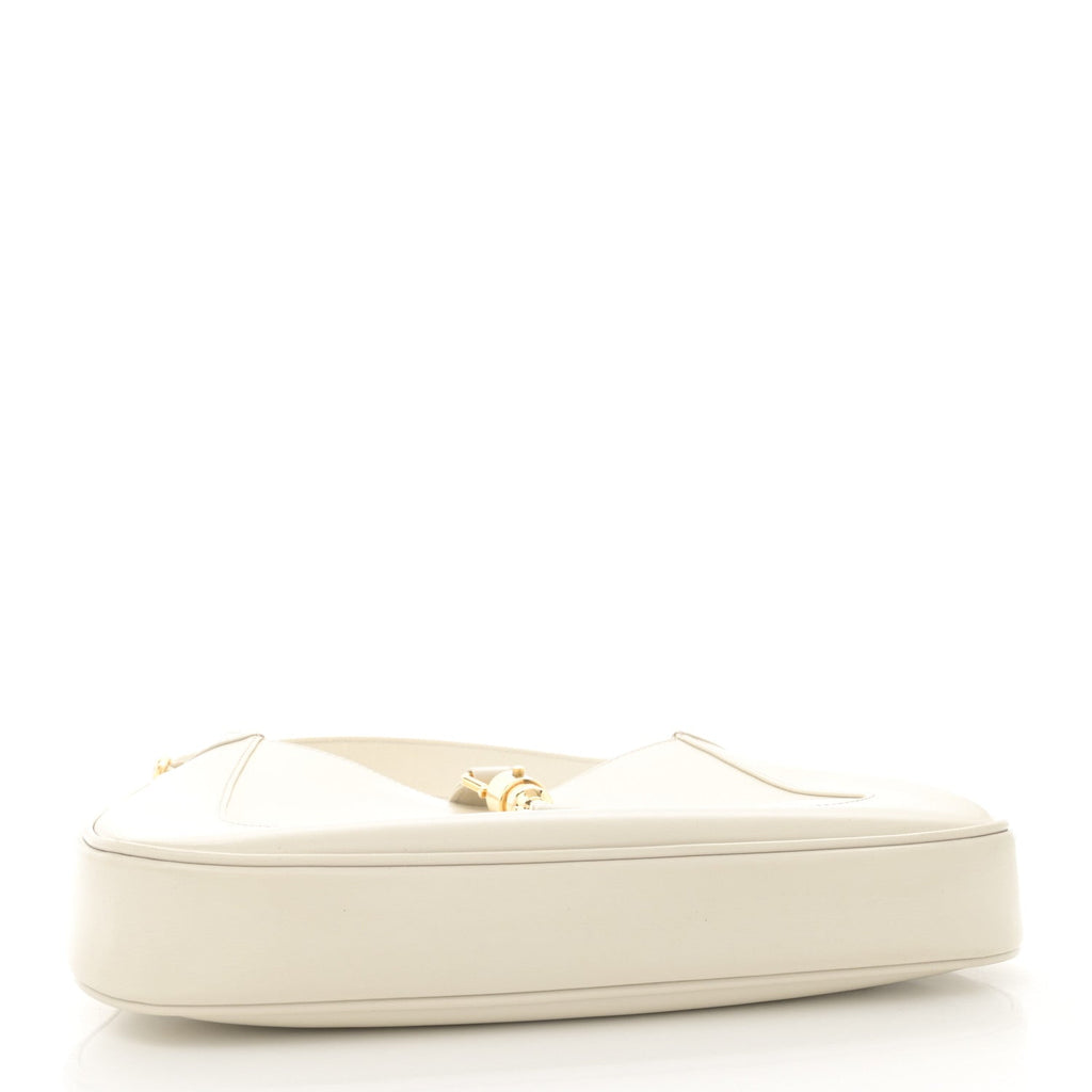 Boarded Dyana Lux Calfskin Small Jackie 1961 Hobo Mystic White