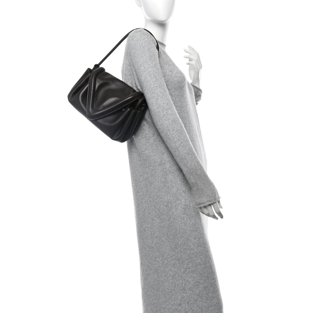 Lambskin Small Beak Triangle Flap Shoulder Bag Fondant