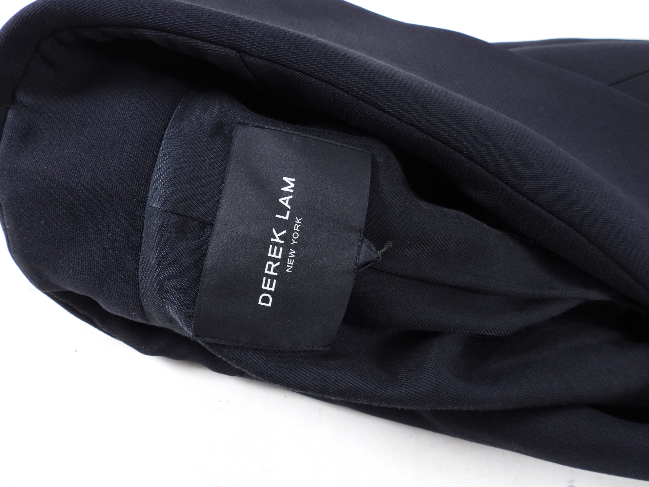 Derek Lam Black Wool Coat with Felt Buttons - IT42 / USA 6