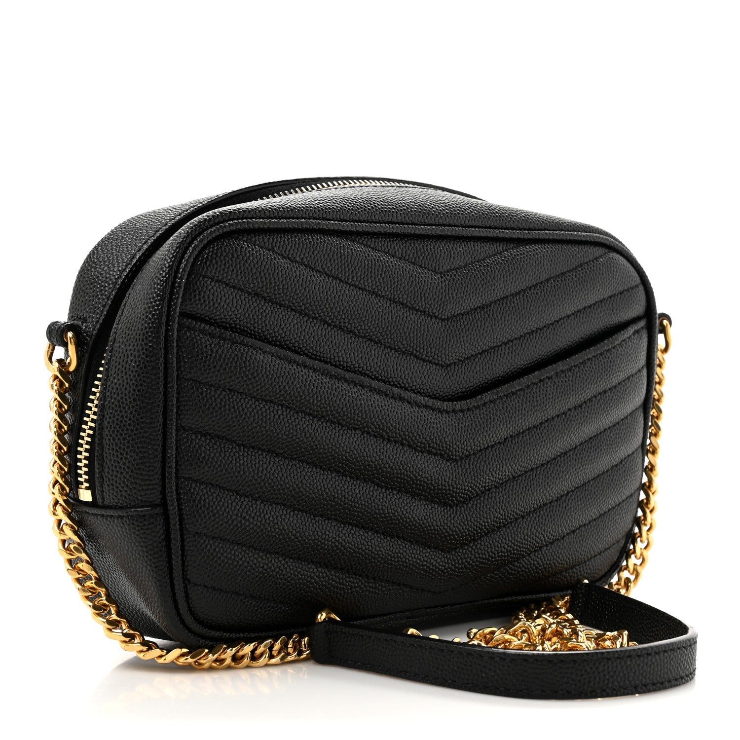 Grain De Poudre Matelasse Monogram Mini Lou Camera Bag Black
