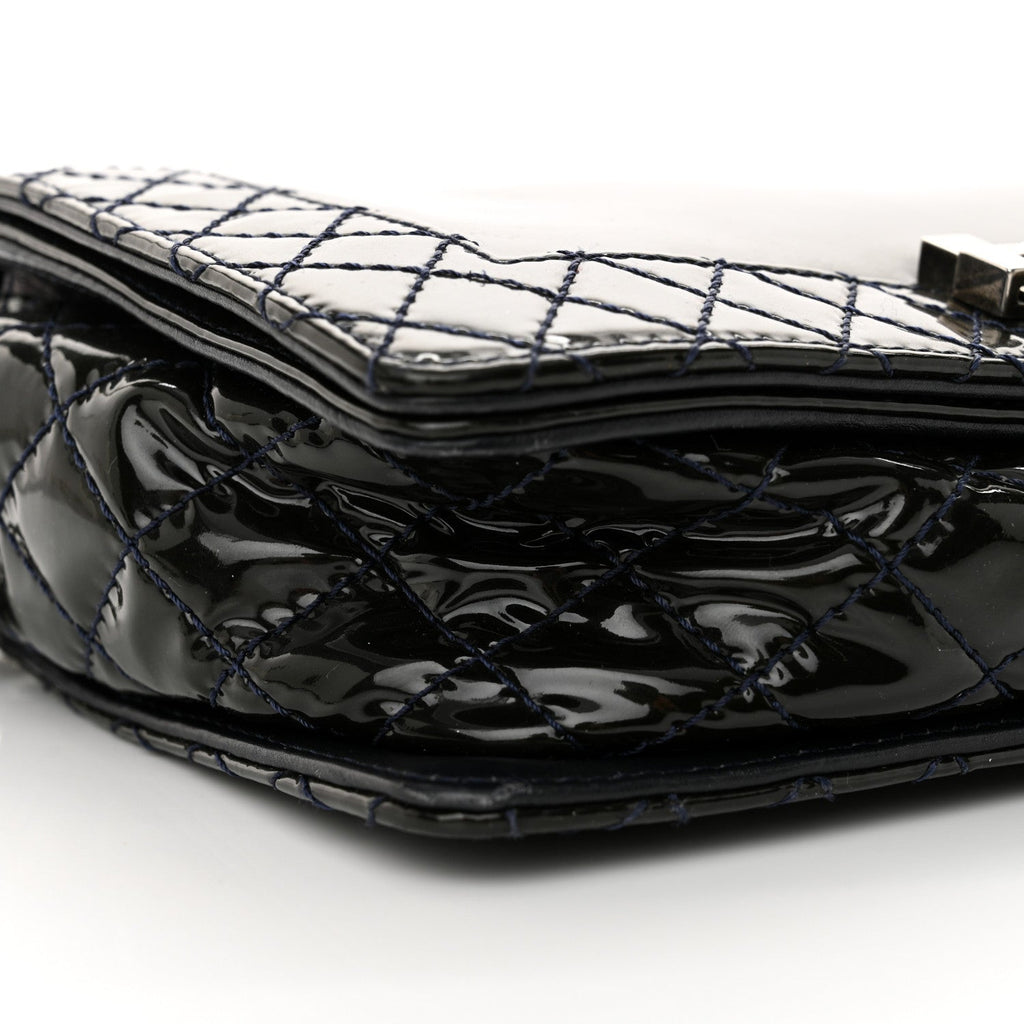 Patent Medium Boy Reverso Flap Black