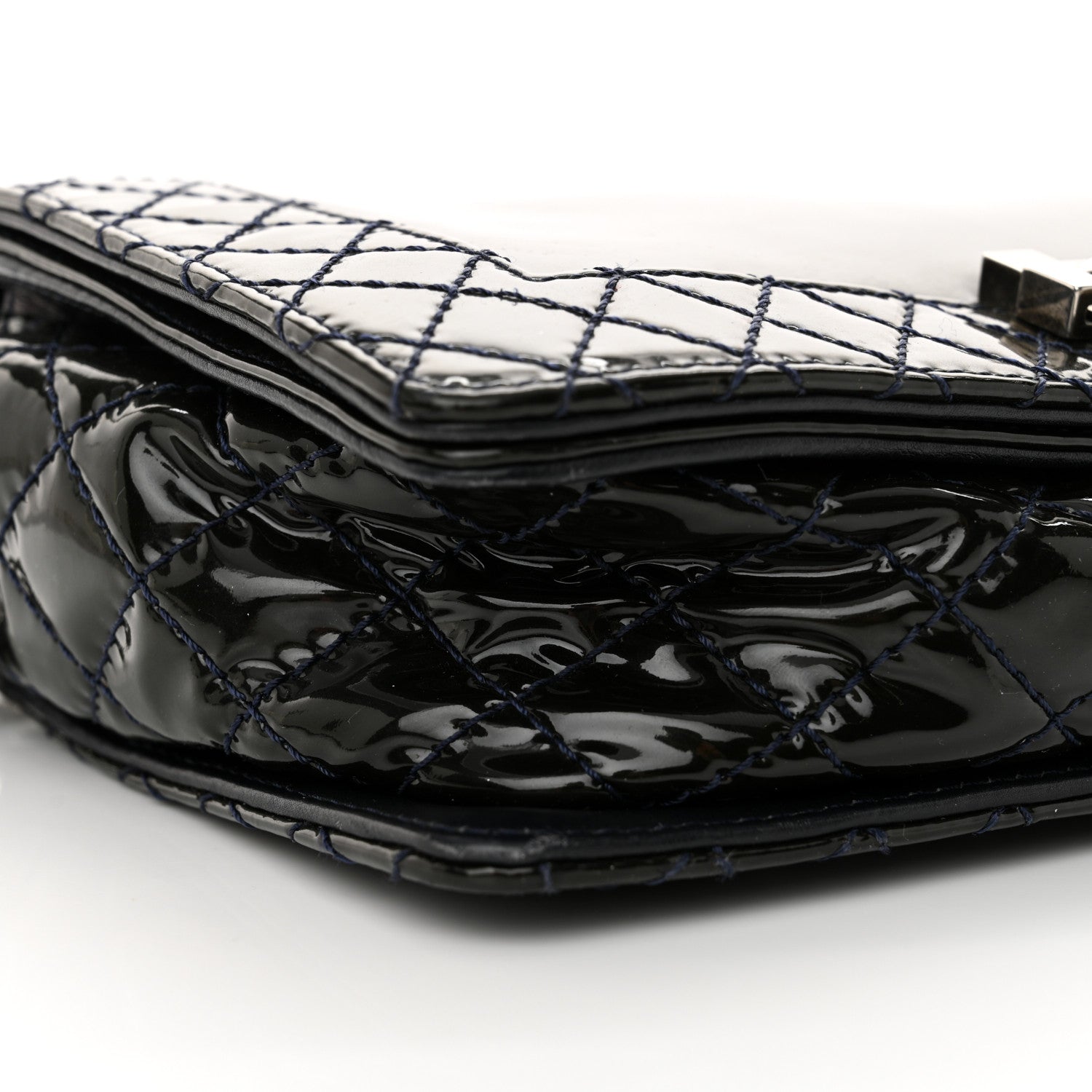 Patent Medium Boy Reverso Flap Black