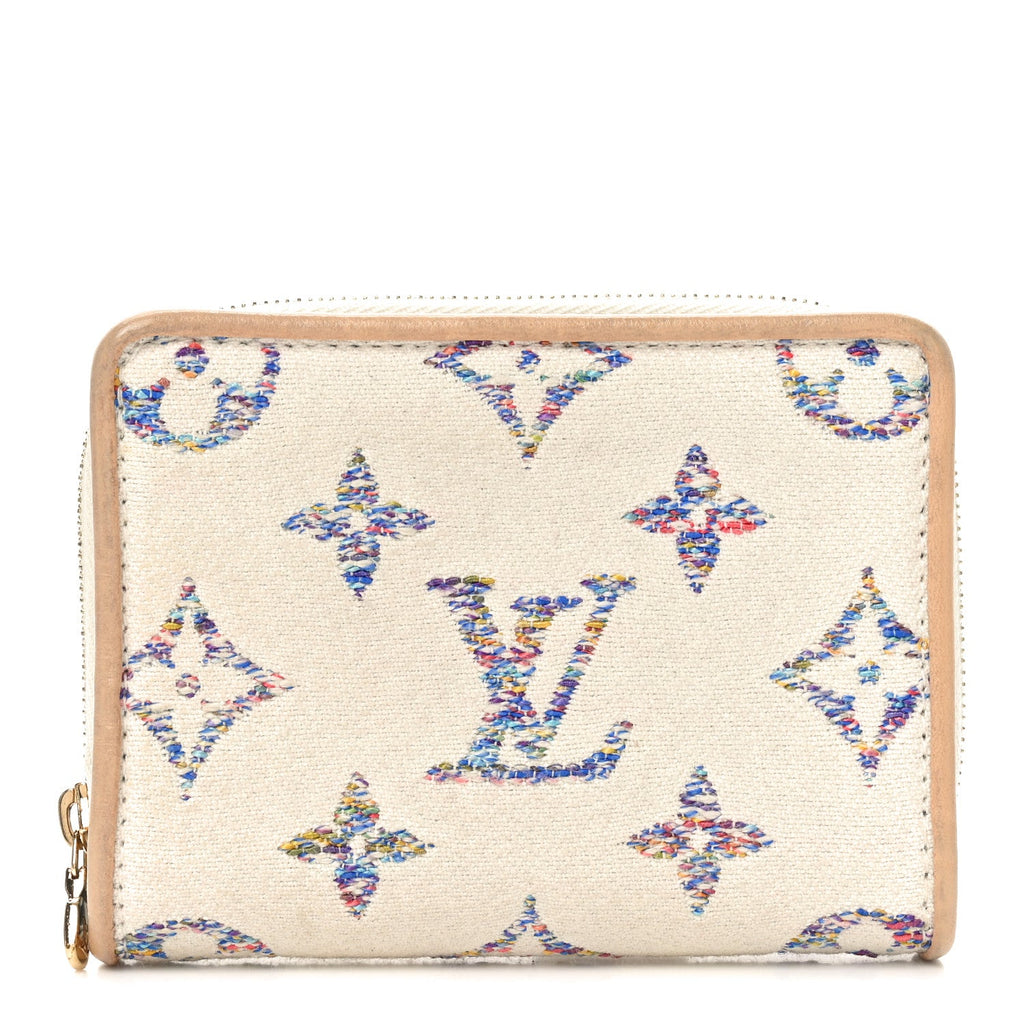 Monogram Jacquard Lou Wallet White