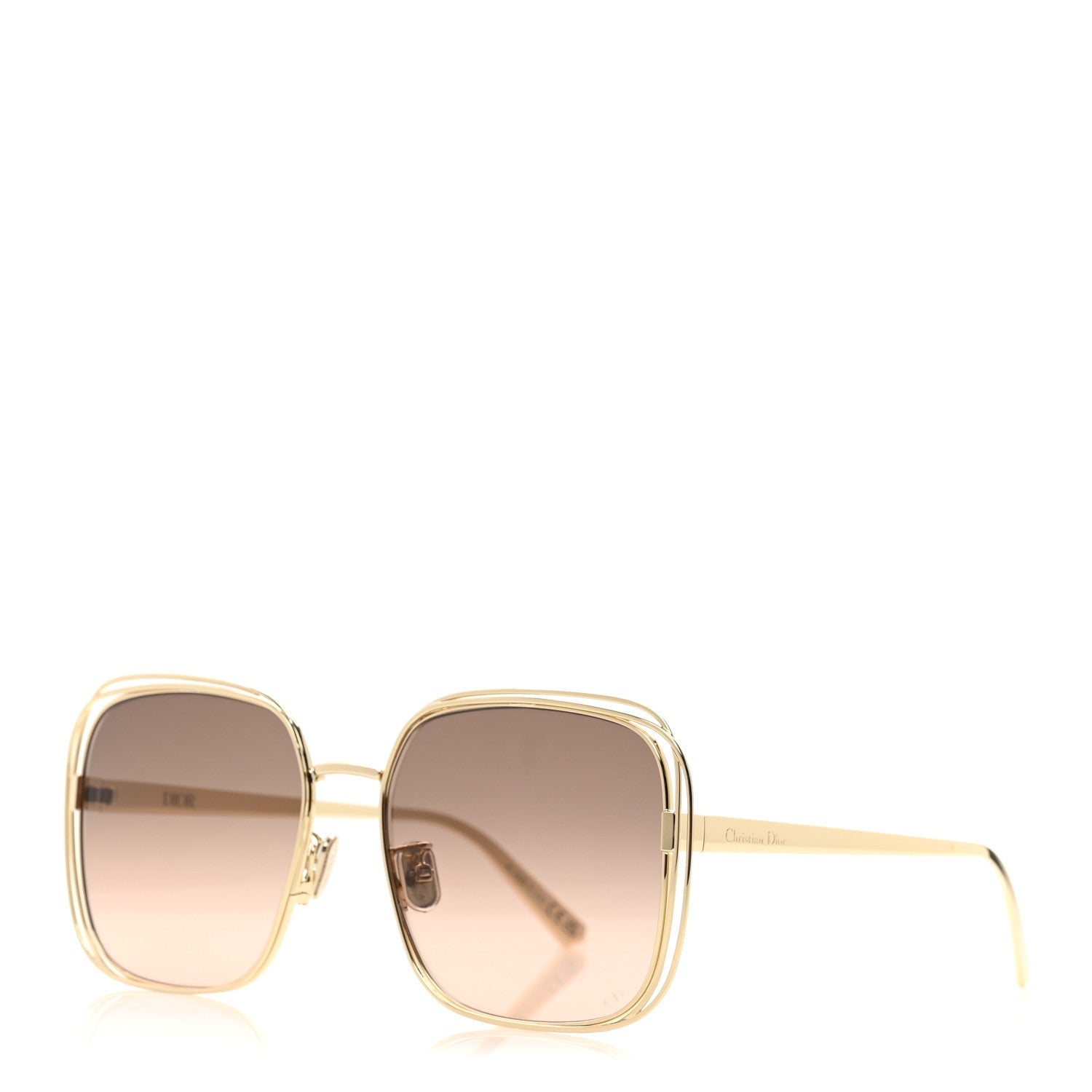 Metal FilDior S1U Square Sunglasses Gold