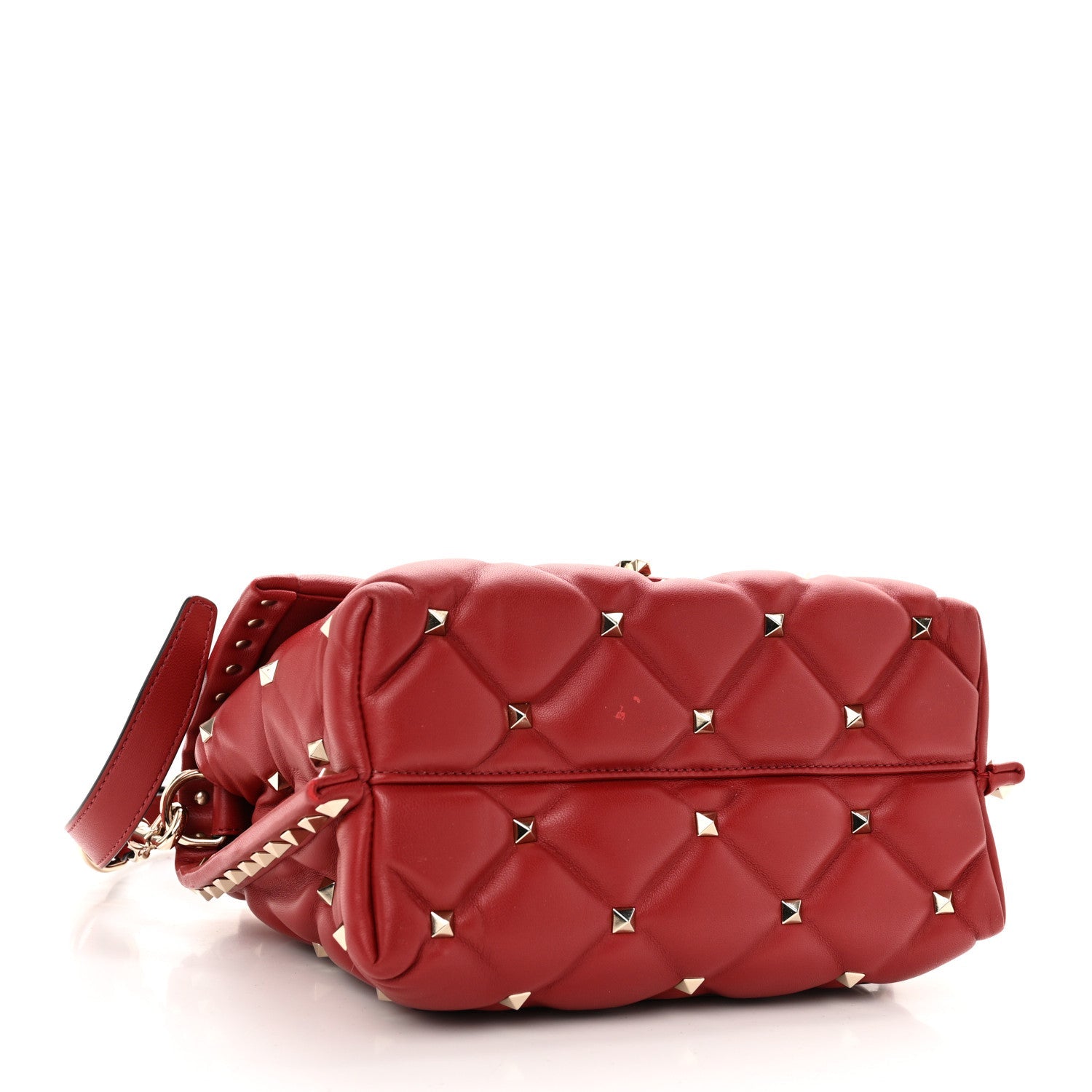 Nappa Medium Candystud Top Handle Bag Rosso Valentino