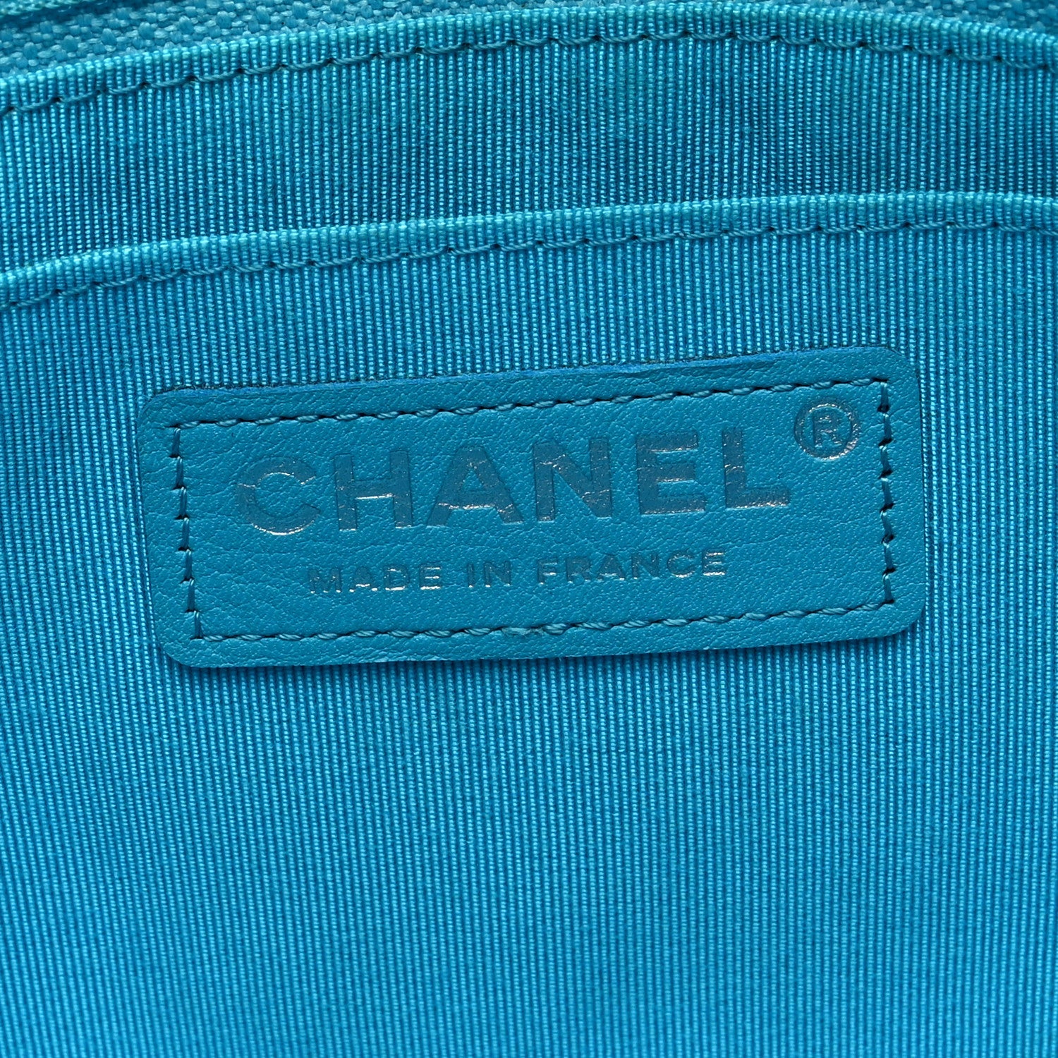 Silk Chain Printed Medium Single Flap Blue