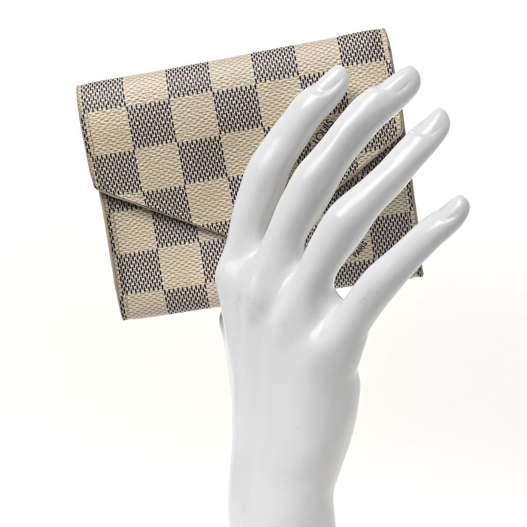 Damier Azur Victorine Wallet Rose Ballerine