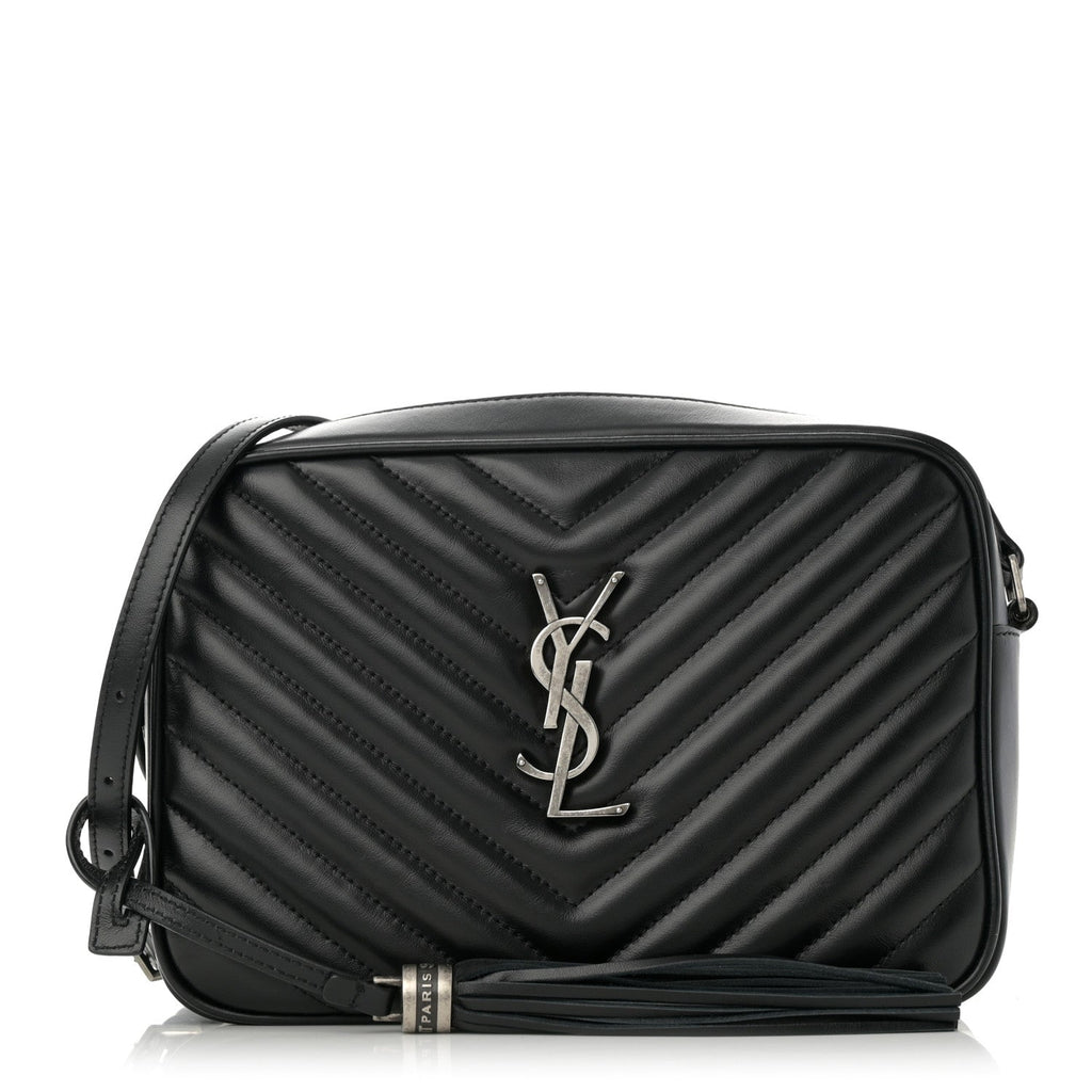 Calfskin Matelasse Monogram Lou Camera Bag Black