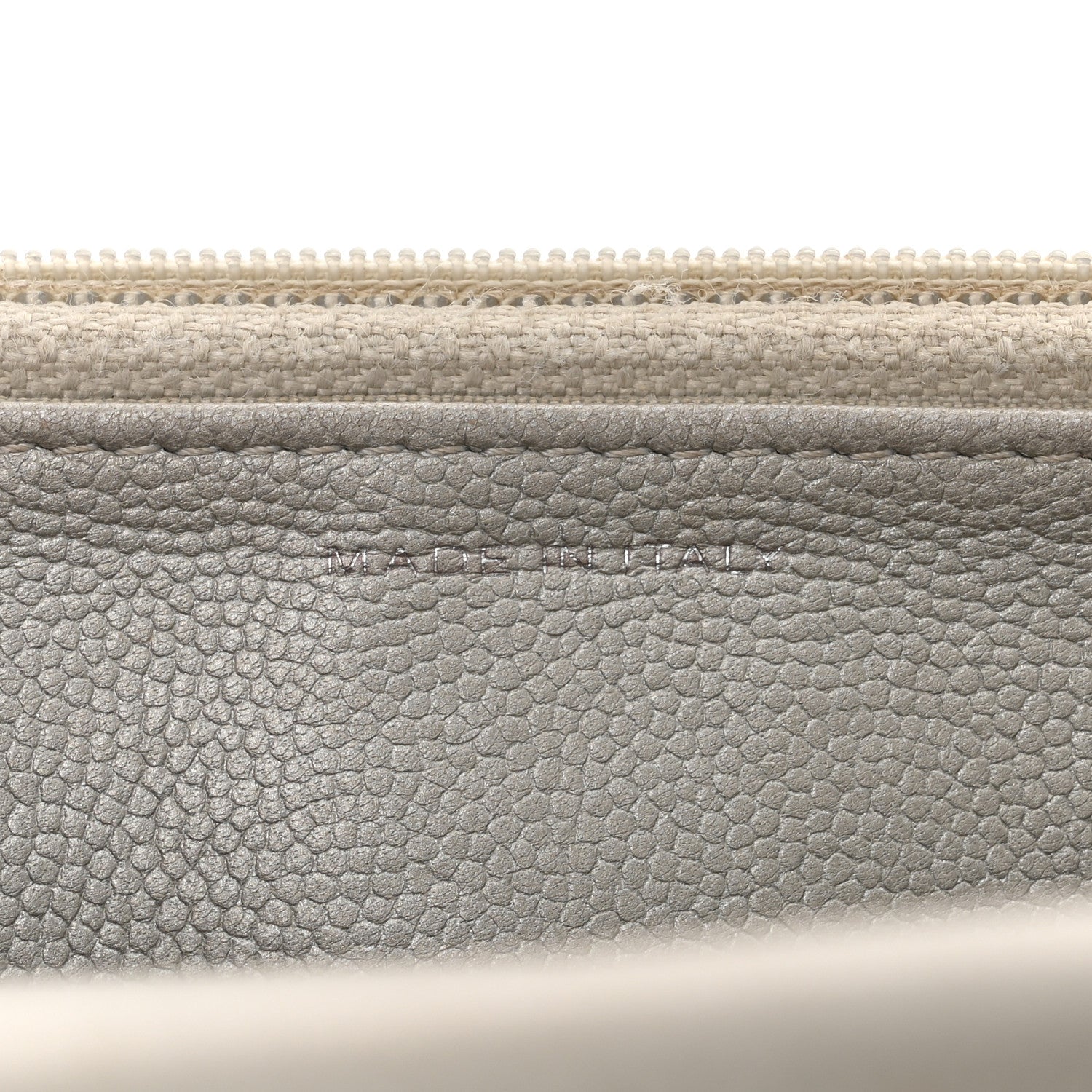 Metallic Caviar Quilted Boy Wallet On Chain WOC Silver