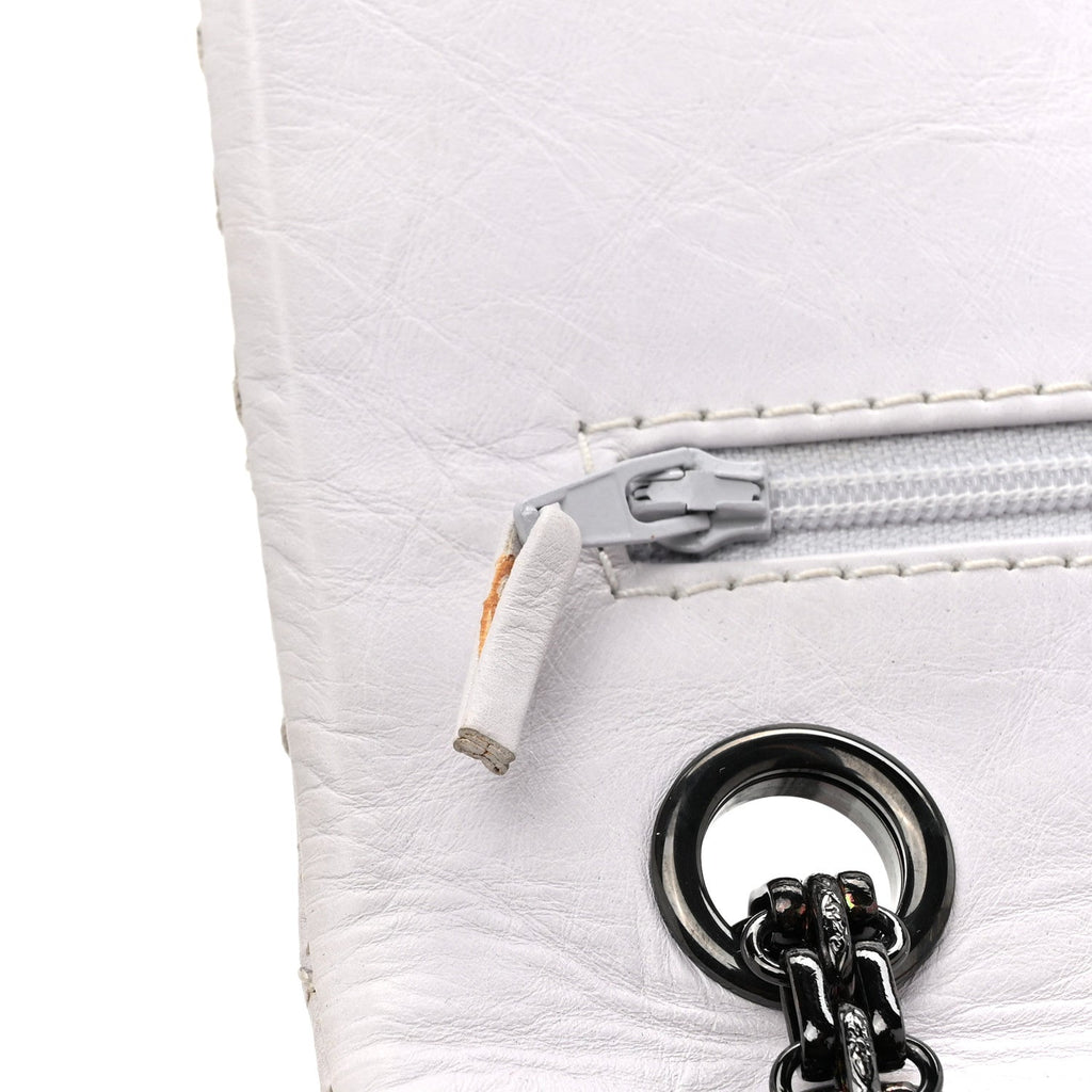 Aged Calfskin Quilted 2.55 Reissue 226 Flap White