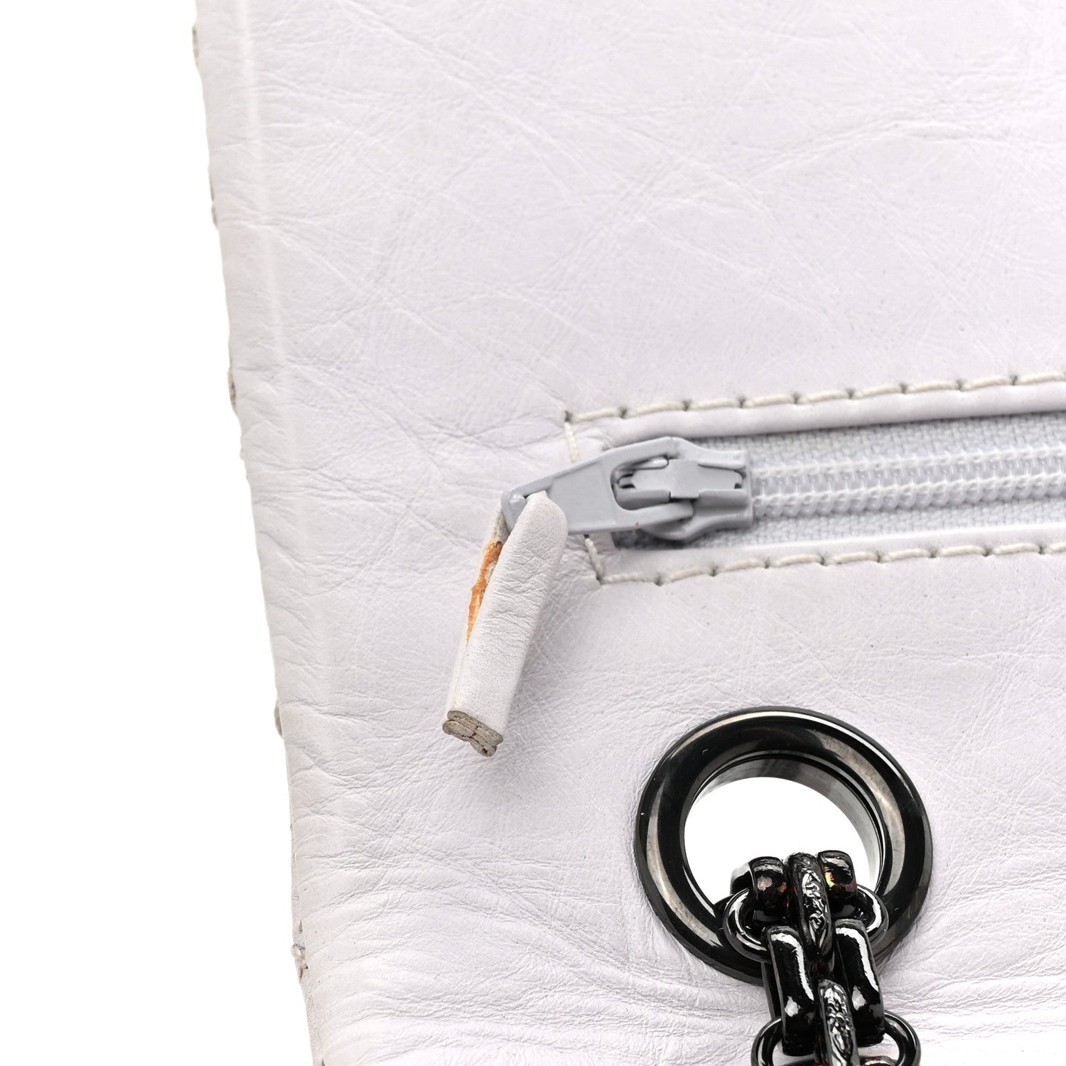 Aged Calfskin Quilted 2.55 Reissue 226 Flap White