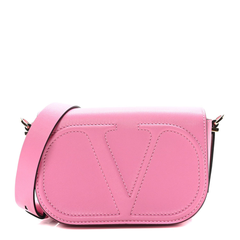 Calfskin Small VLogo Walk Shoulder Bag Pink