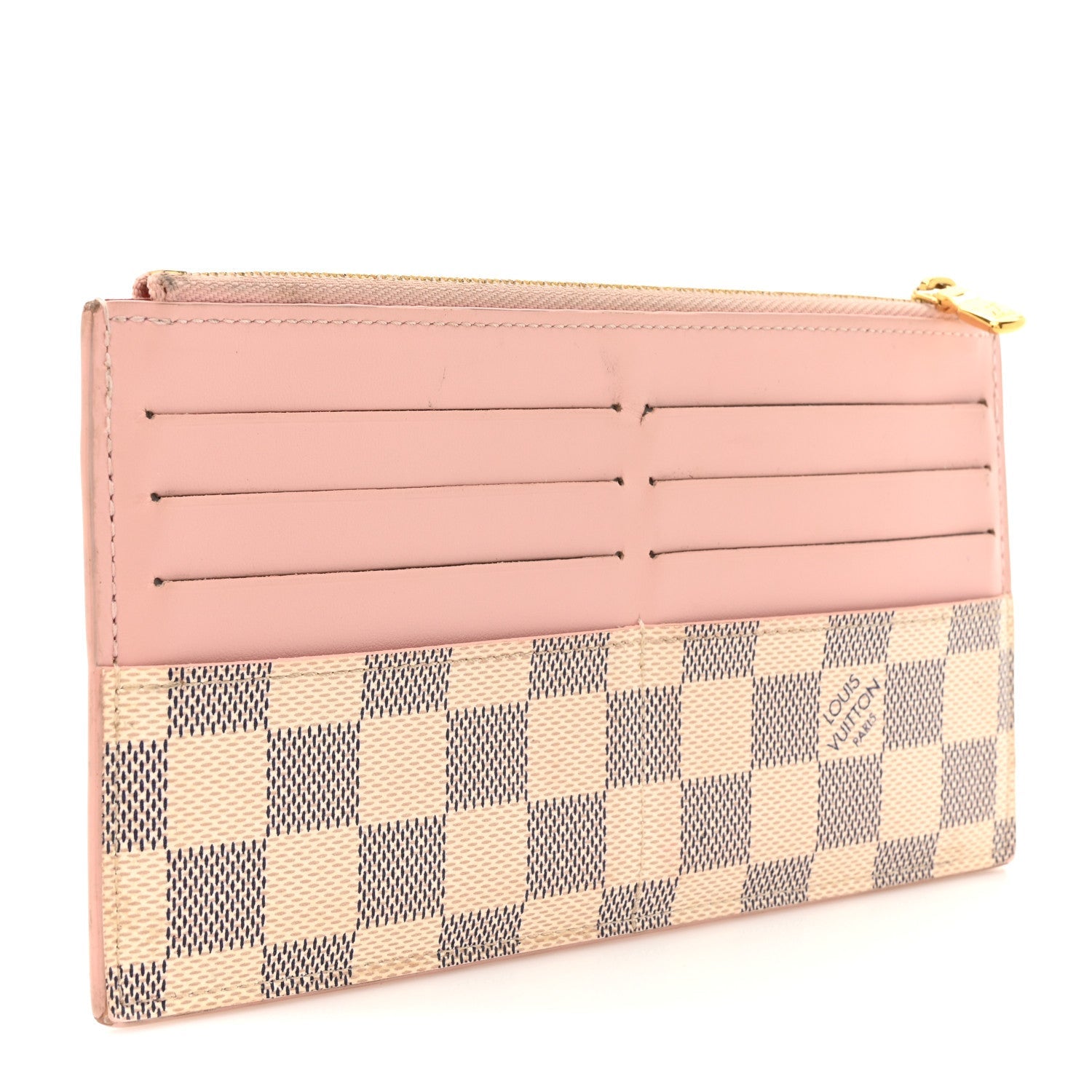 Damier Azur Slim Purse Rose Ballerine