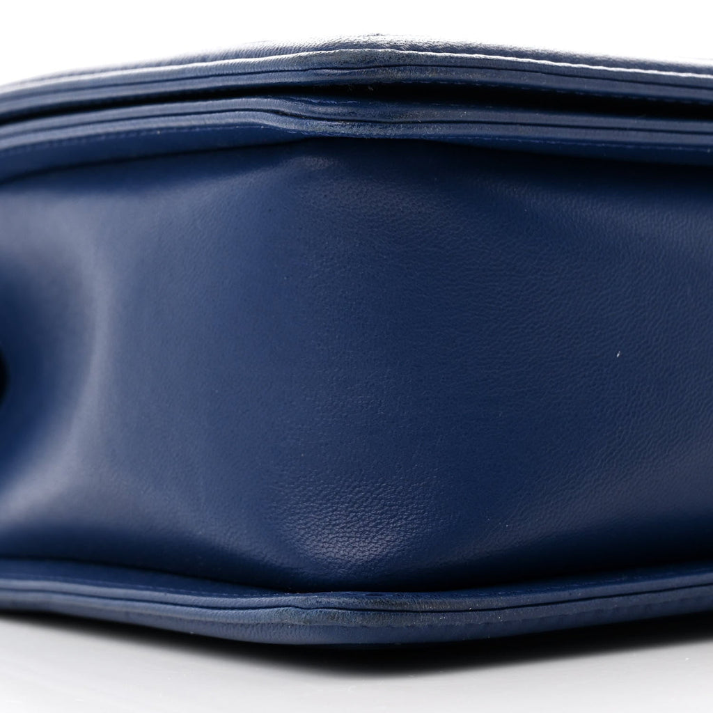 Lambskin Quilted New Medium Boy Flap Navy