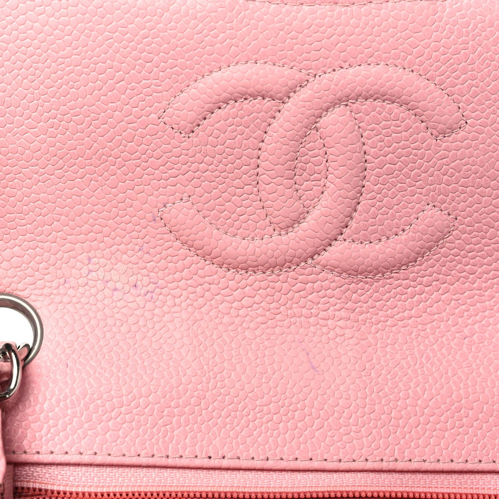 Caviar Quilted Mini Square Flap Pink