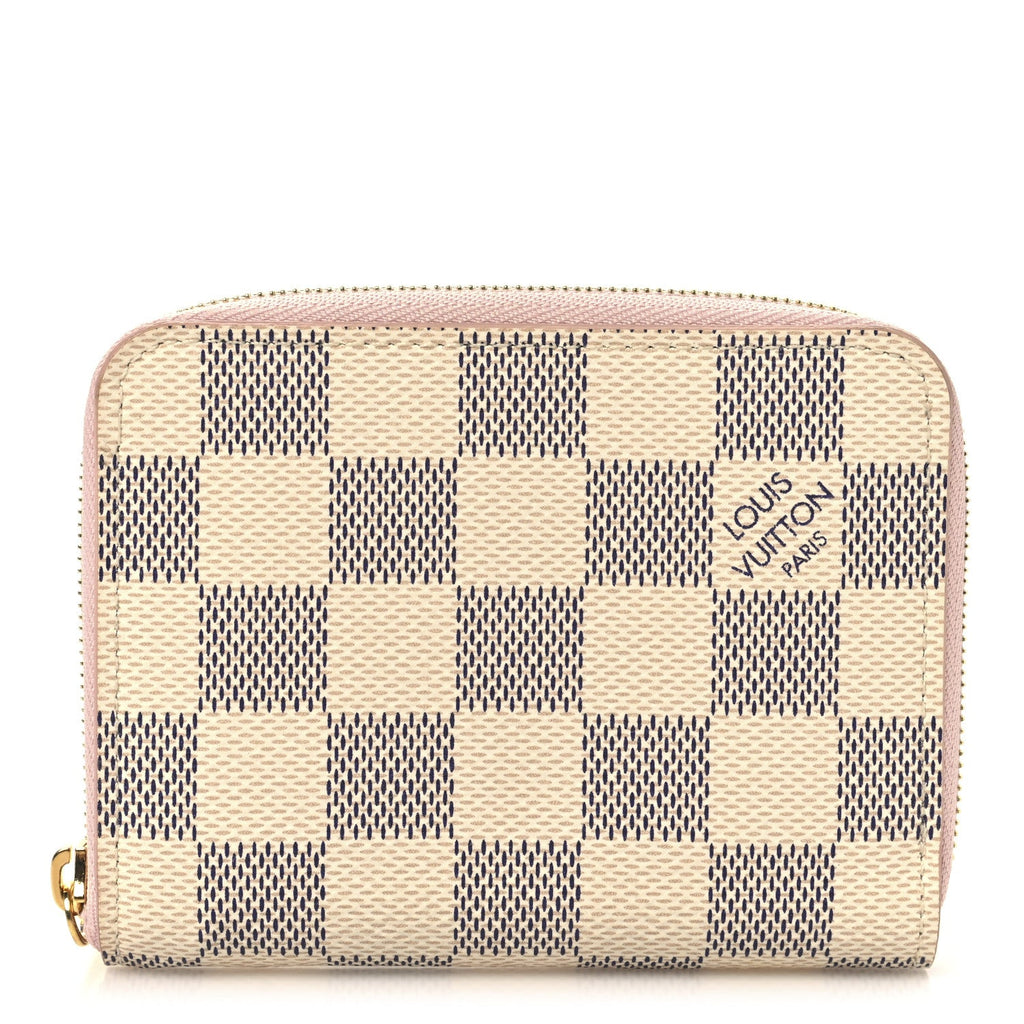 Damier Azur Zippy Coin Purse Rose Ballerine