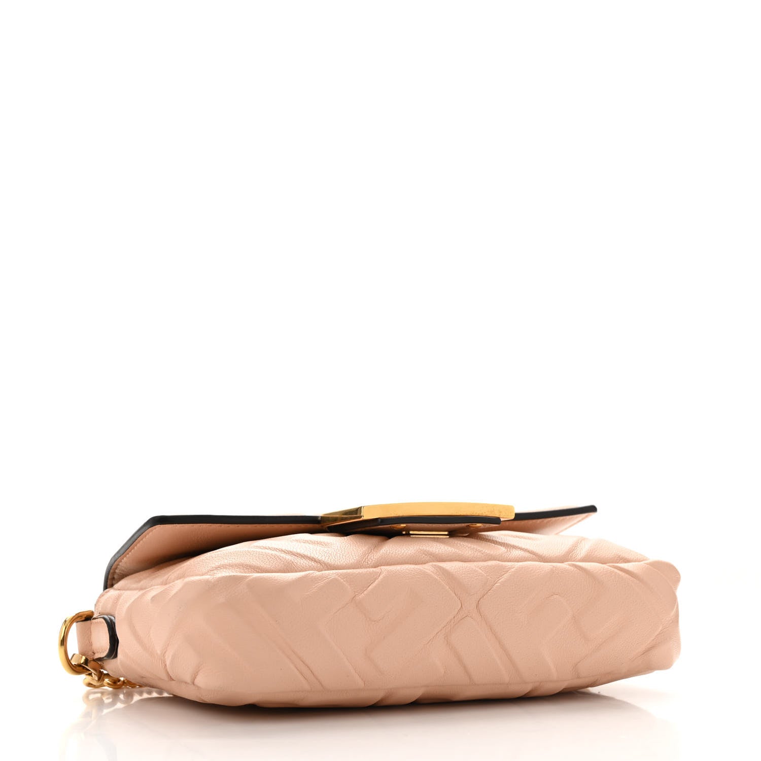 Nappa FF 1974 Embossed Mini Baguette Rosa Quarzo