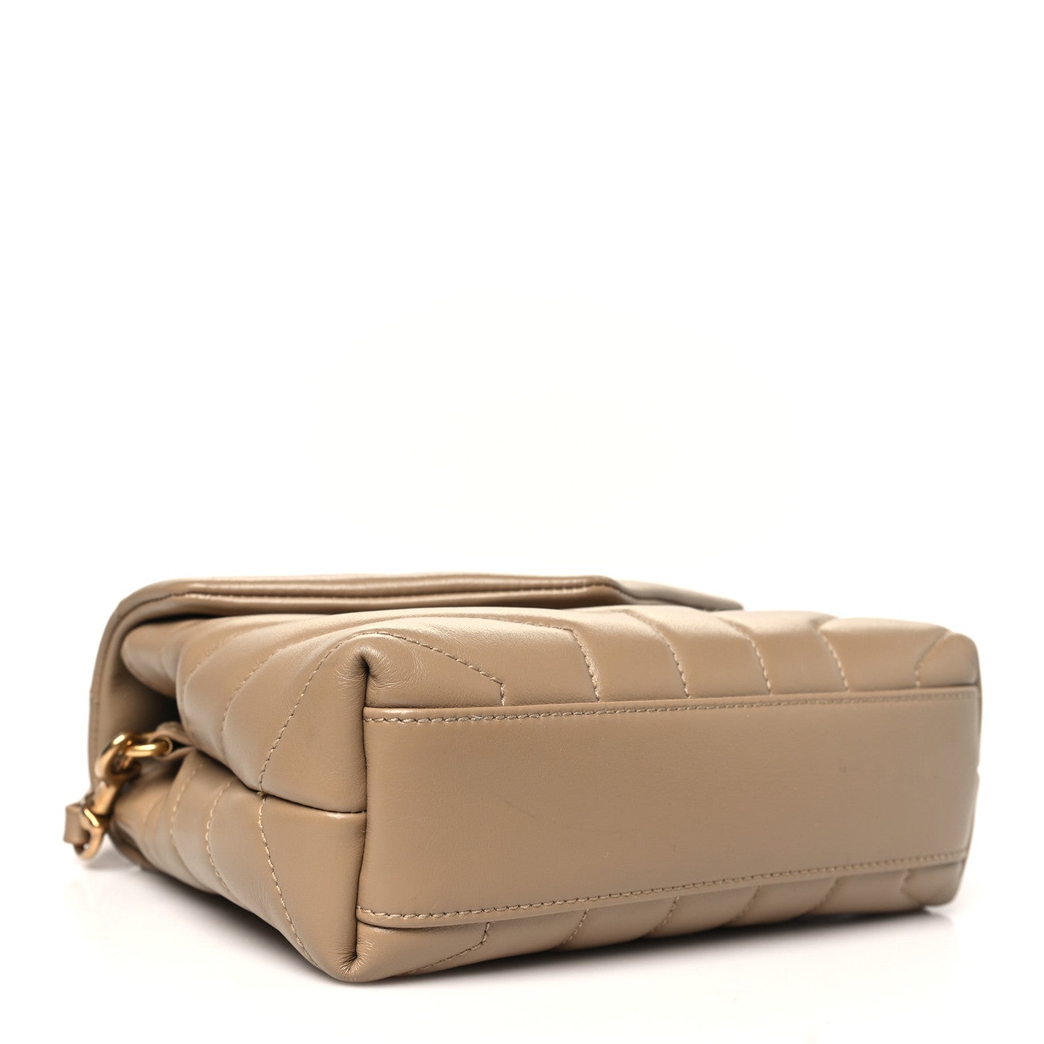 Calfskin Y Quilted Monogram Toy Loulou Crossbody Bag Dark Latte