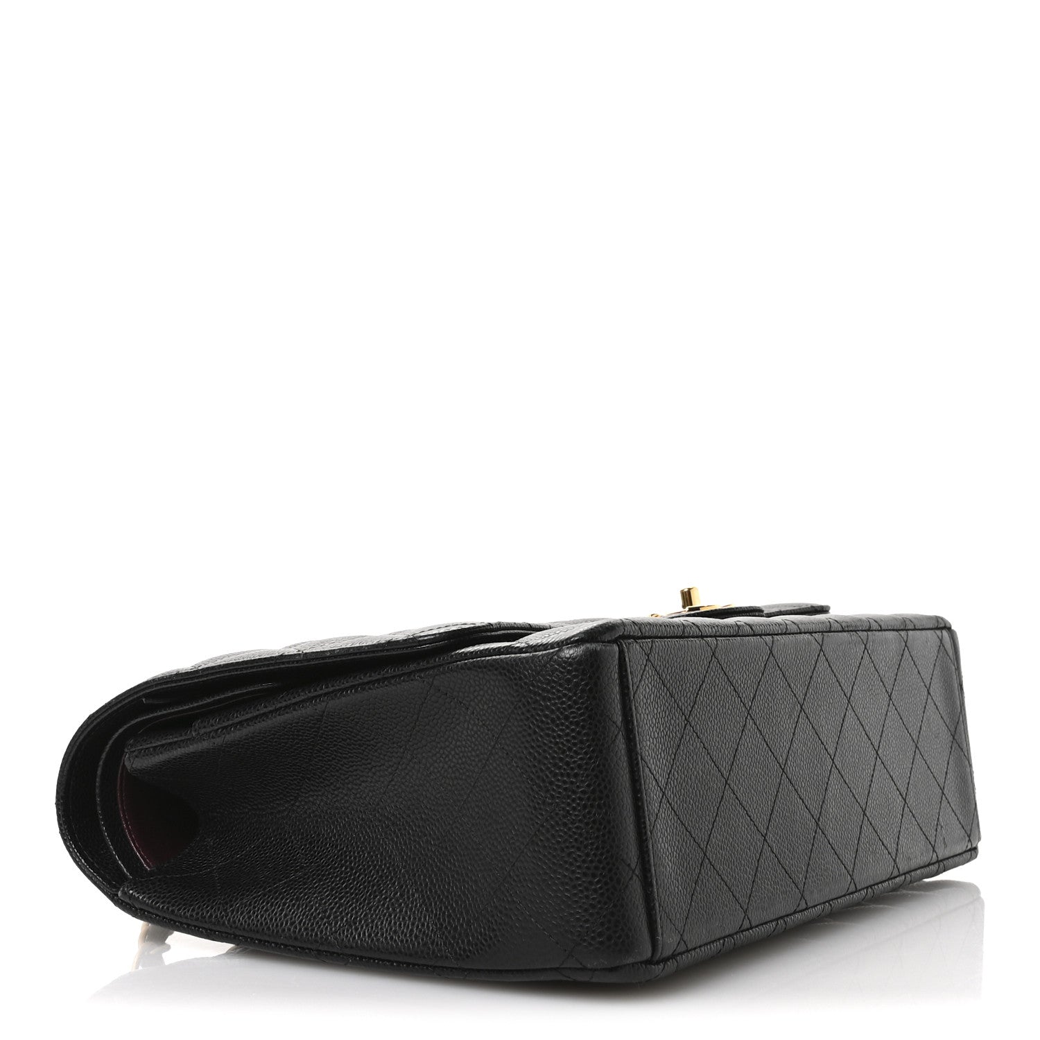 Caviar Quilted Maxi Double Flap Black