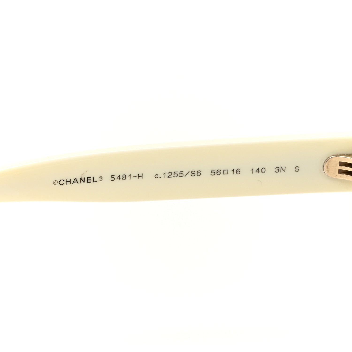 Acetate Pearl Cat Eye CC Sunglasses 5481-H-A White