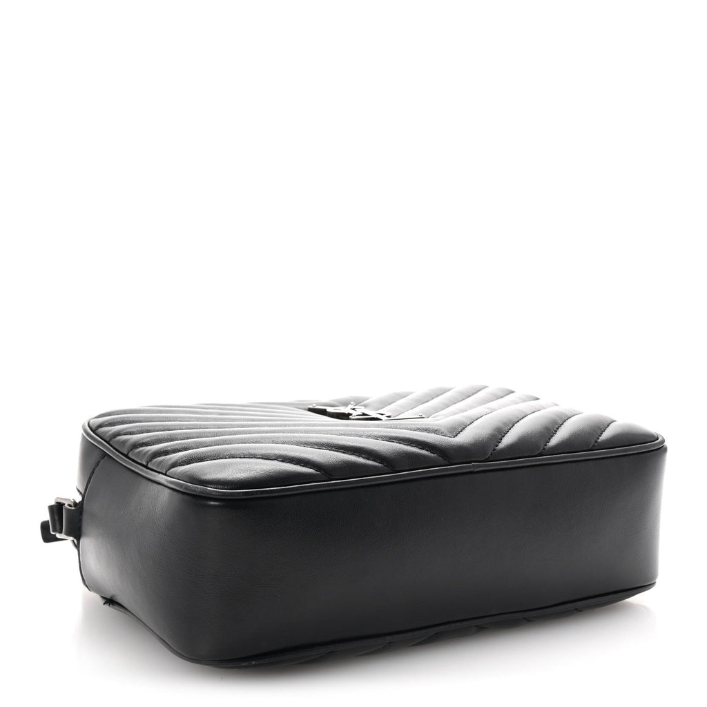Calfskin Matelasse Monogram Lou Camera Bag Black