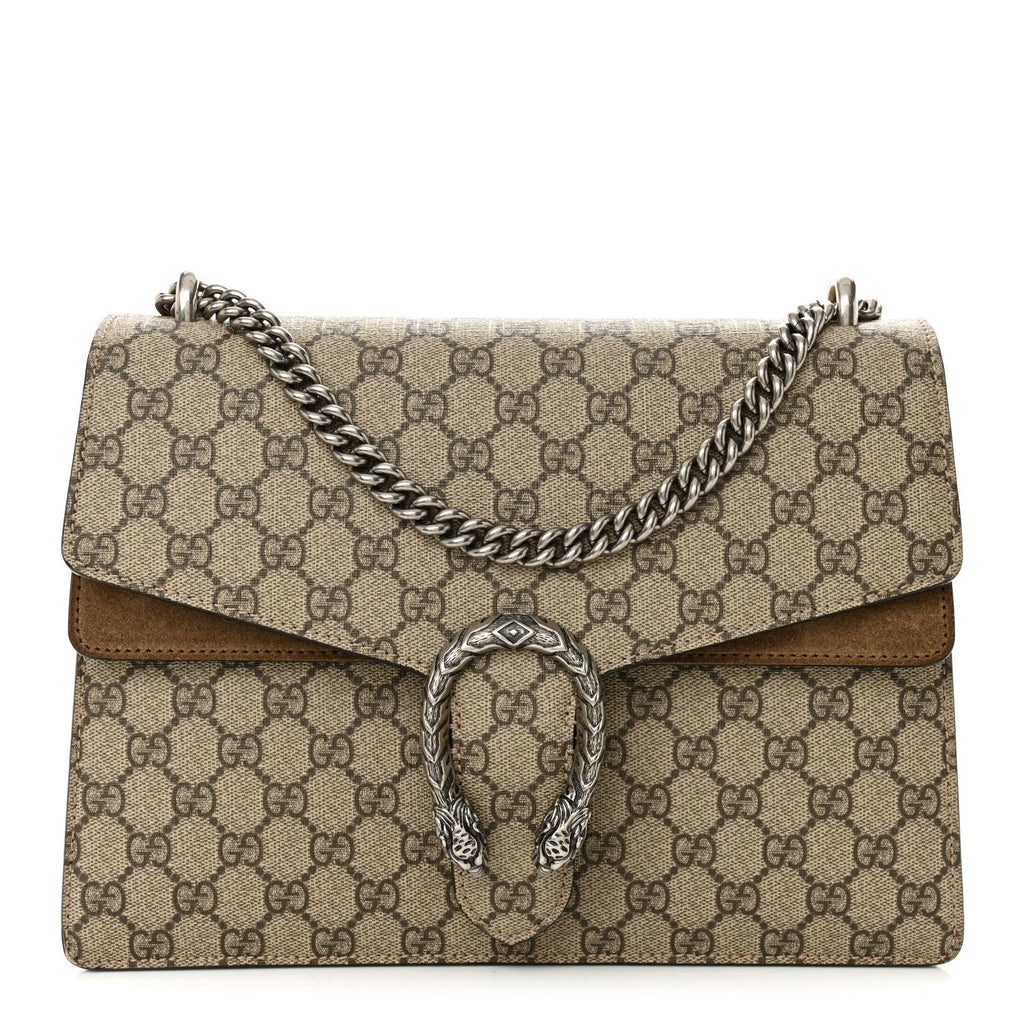 GG Supreme Monogram Medium Dionysus Shoulder Bag Taupe