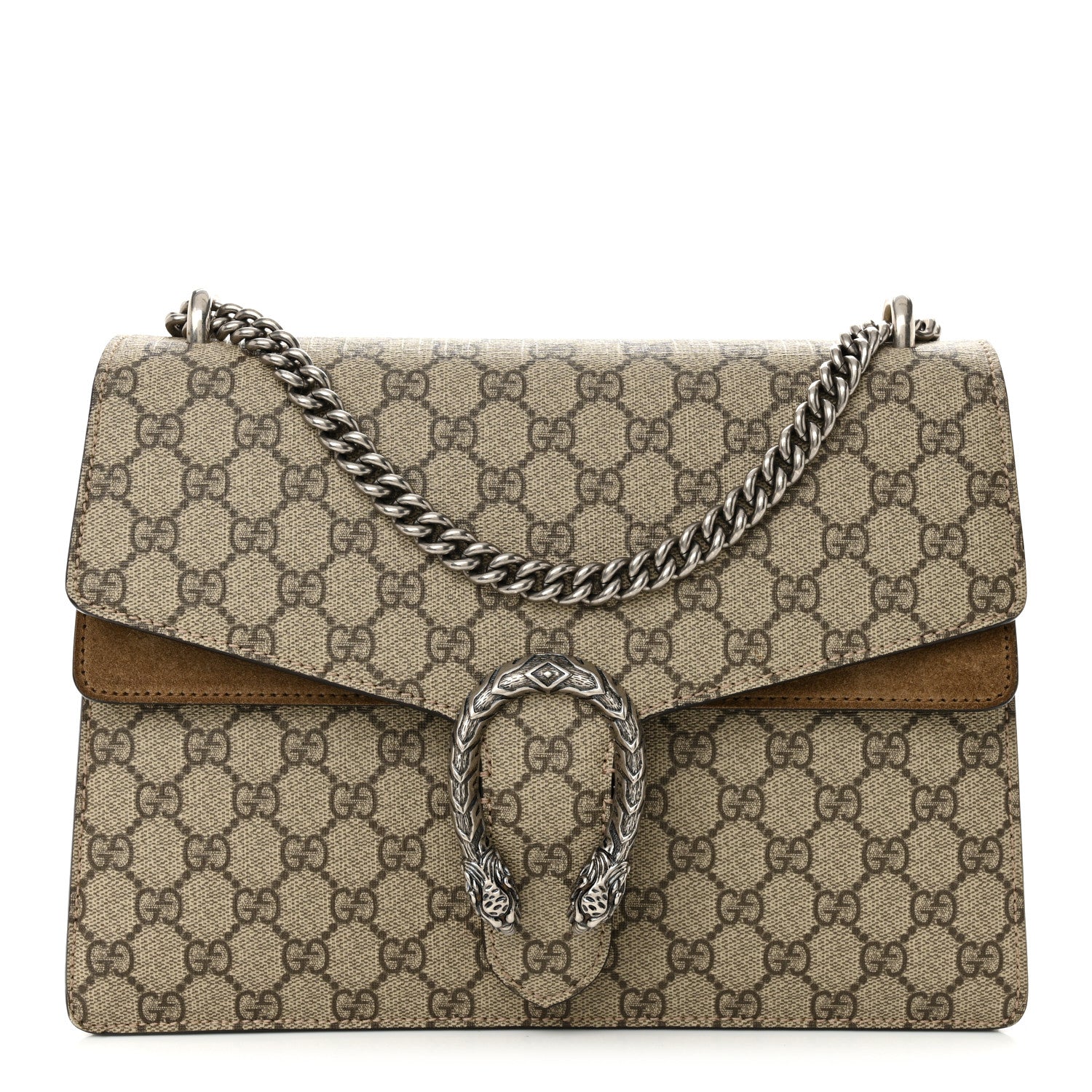 GG Supreme Monogram Medium Dionysus Shoulder Bag Taupe