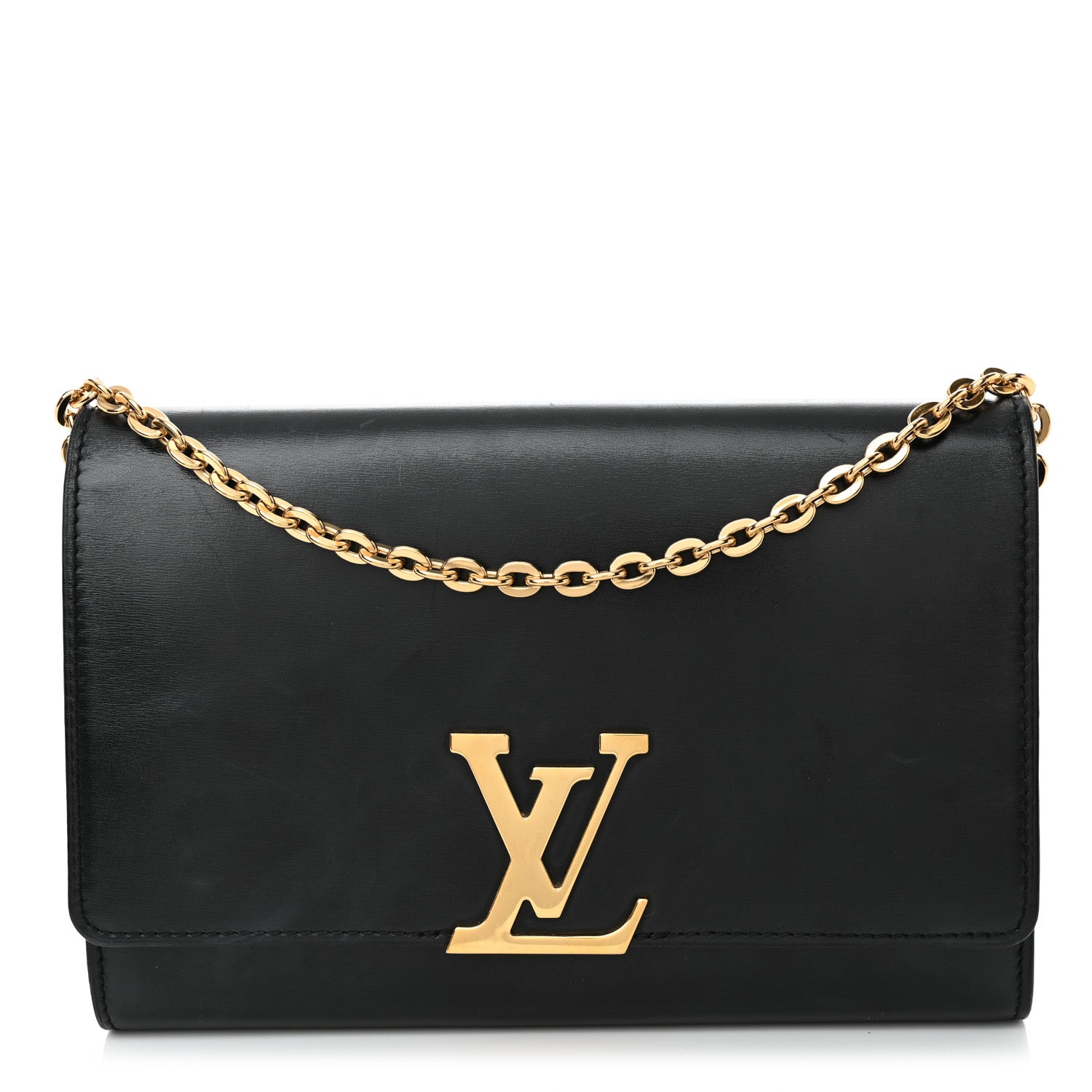 Calfskin Chain Louise GM Black