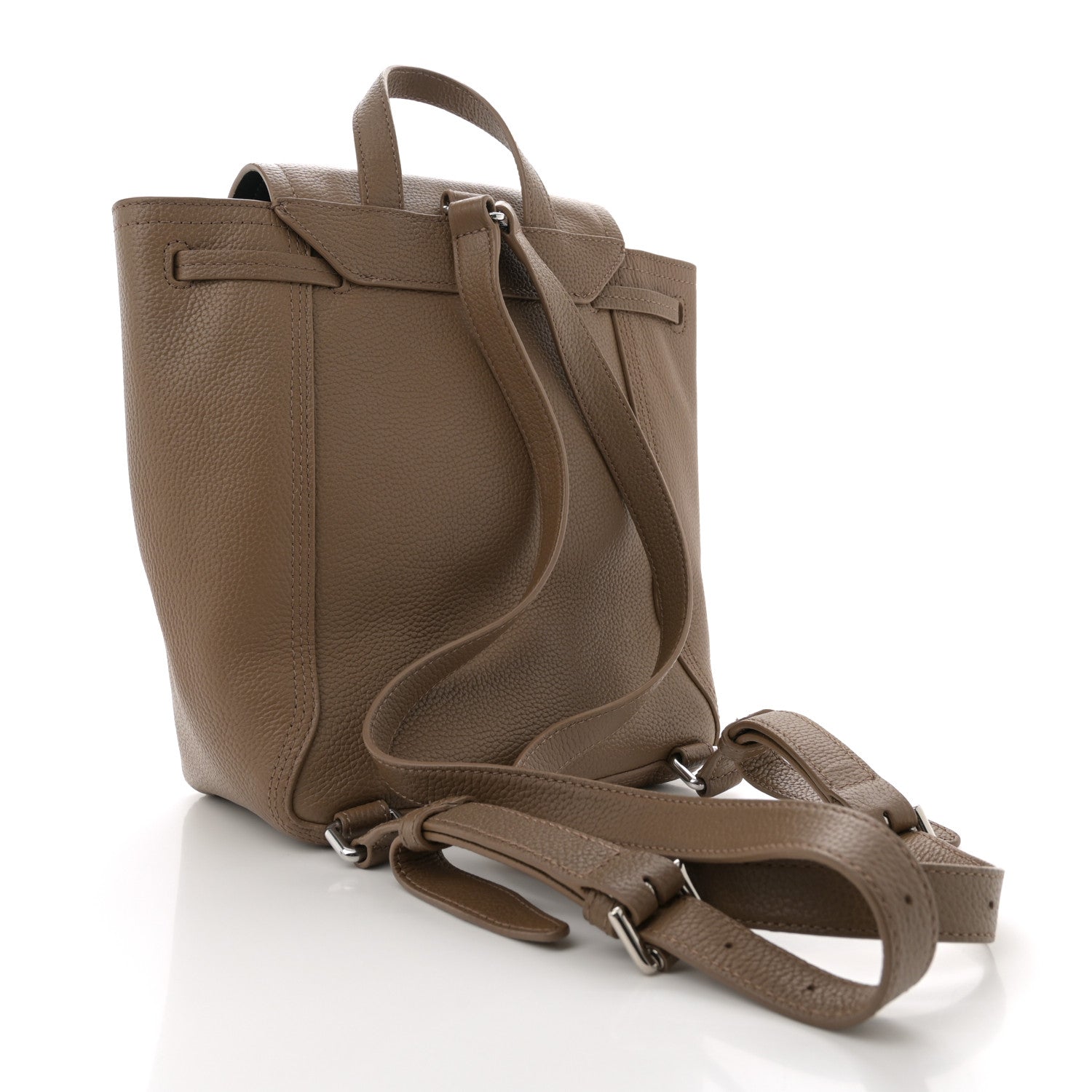 Pebbled Calfskin Pashli Backpack Mushroom