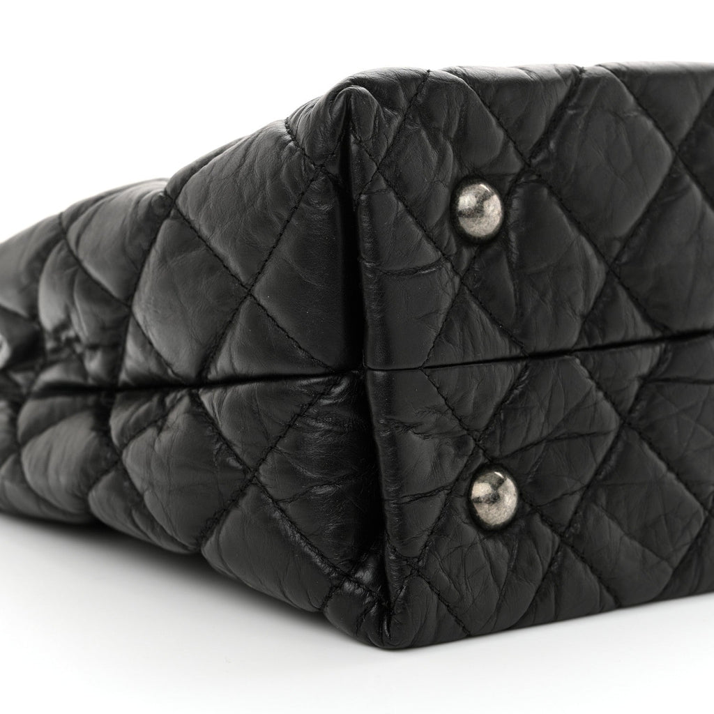 Aged Calfskin Quilted Reissue 2.55 Tote Black